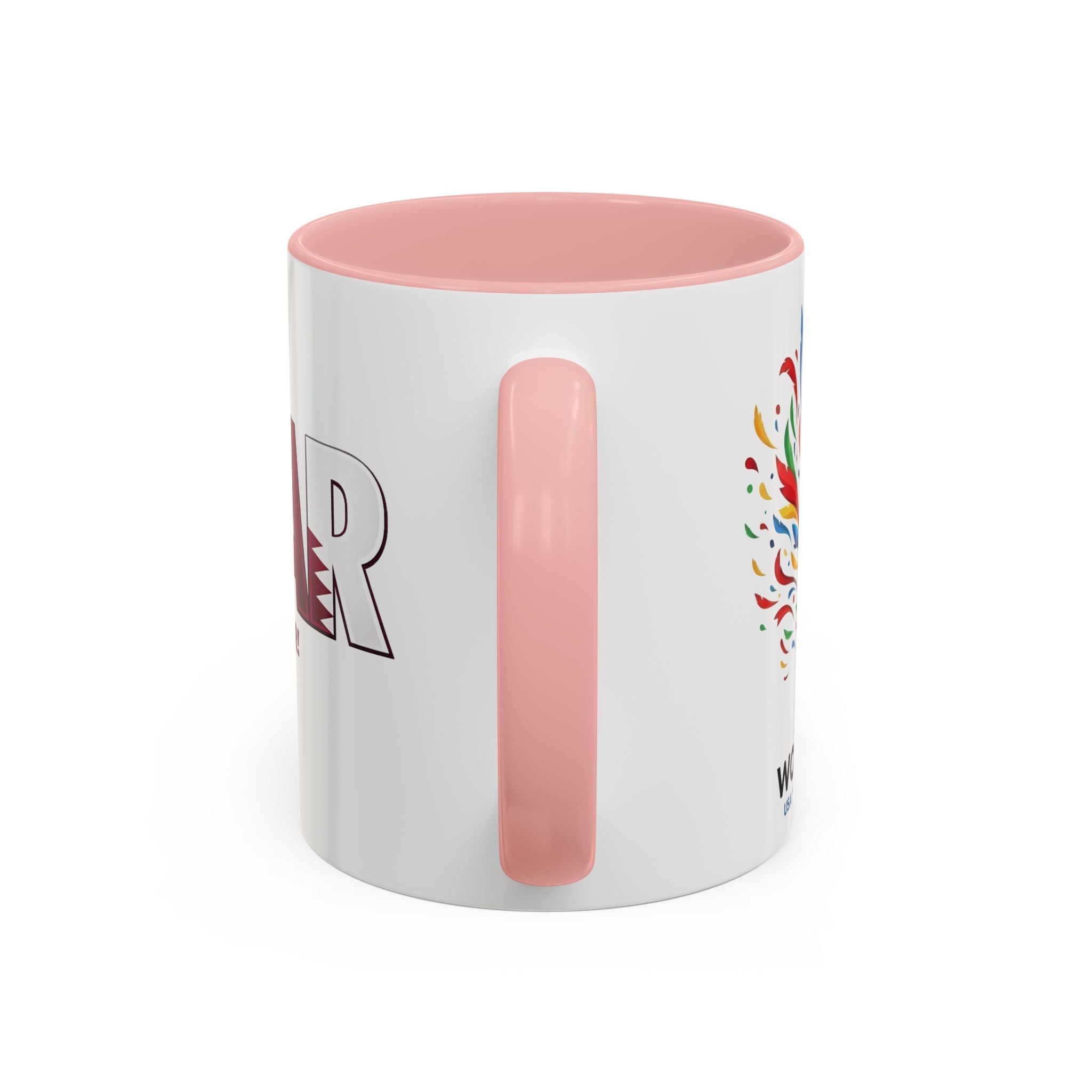 QATAR Yalla Qatar! Accent Coffee Mug | 11oz 15oz, Soccer World Cup 2026, Gifts for Dad