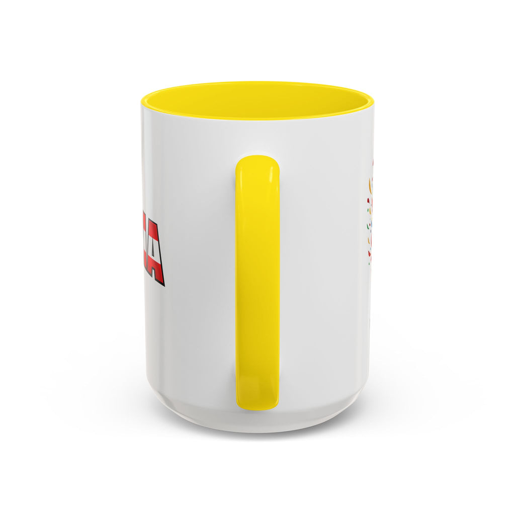 Austria Flag Text mug | Accent Coffee Mug (11/15oz)