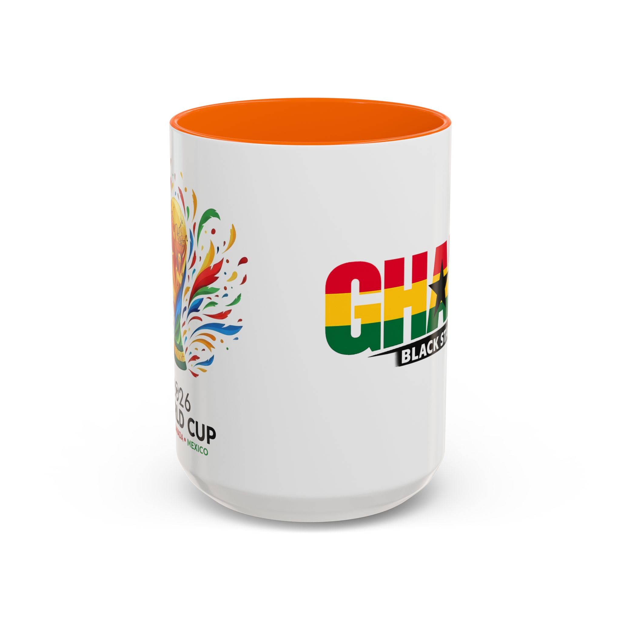 Ghana Black Stars flag stripe Accent Coffee Mug | 11oz 15oz, World Cup 2026, Gift for Dad