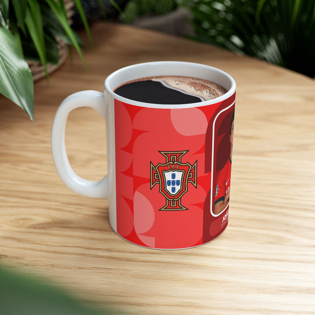 Portugal Soccer Player João Neves Mug, Ceramic Coffee Cup (11oz/15oz), World Cup 2026 Mugs