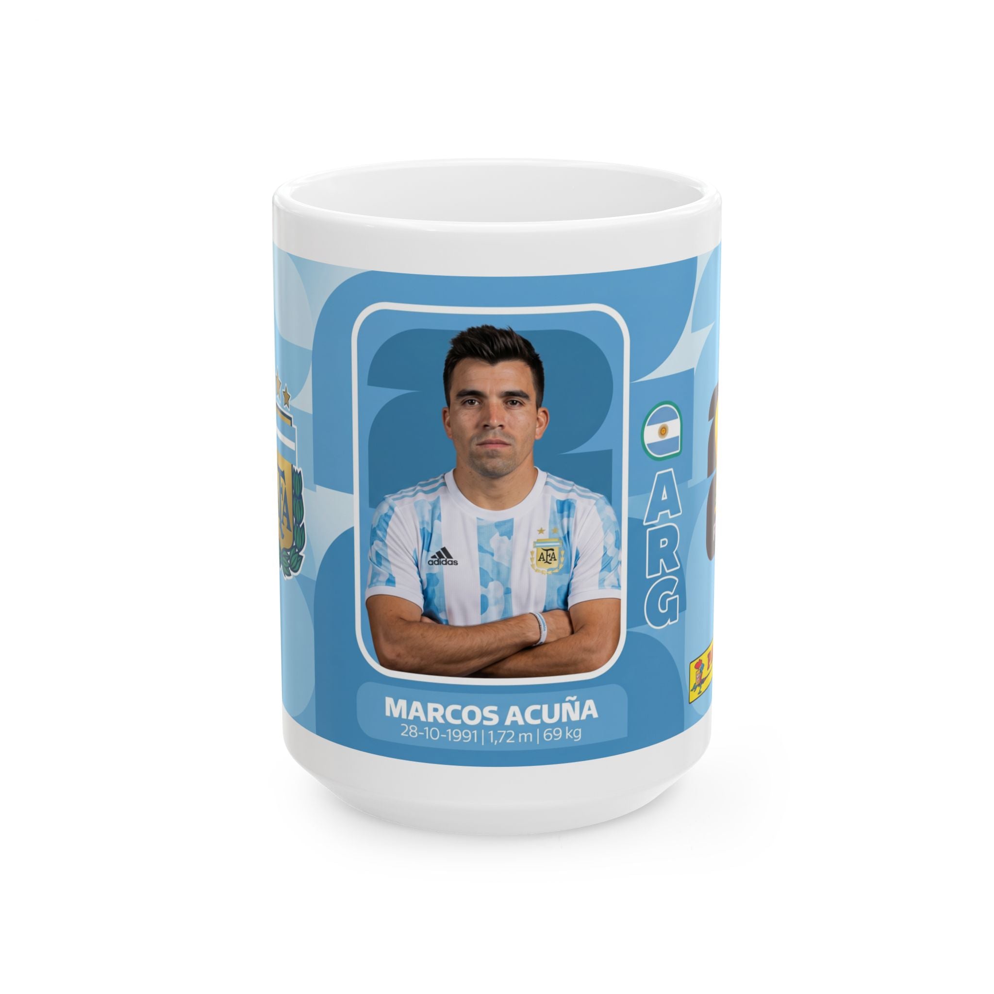 Argentina Marcos Acuna Soccer Player Ceramic Mug – Coffee Mug (11oz/15oz), World Cup 2026 Mugs