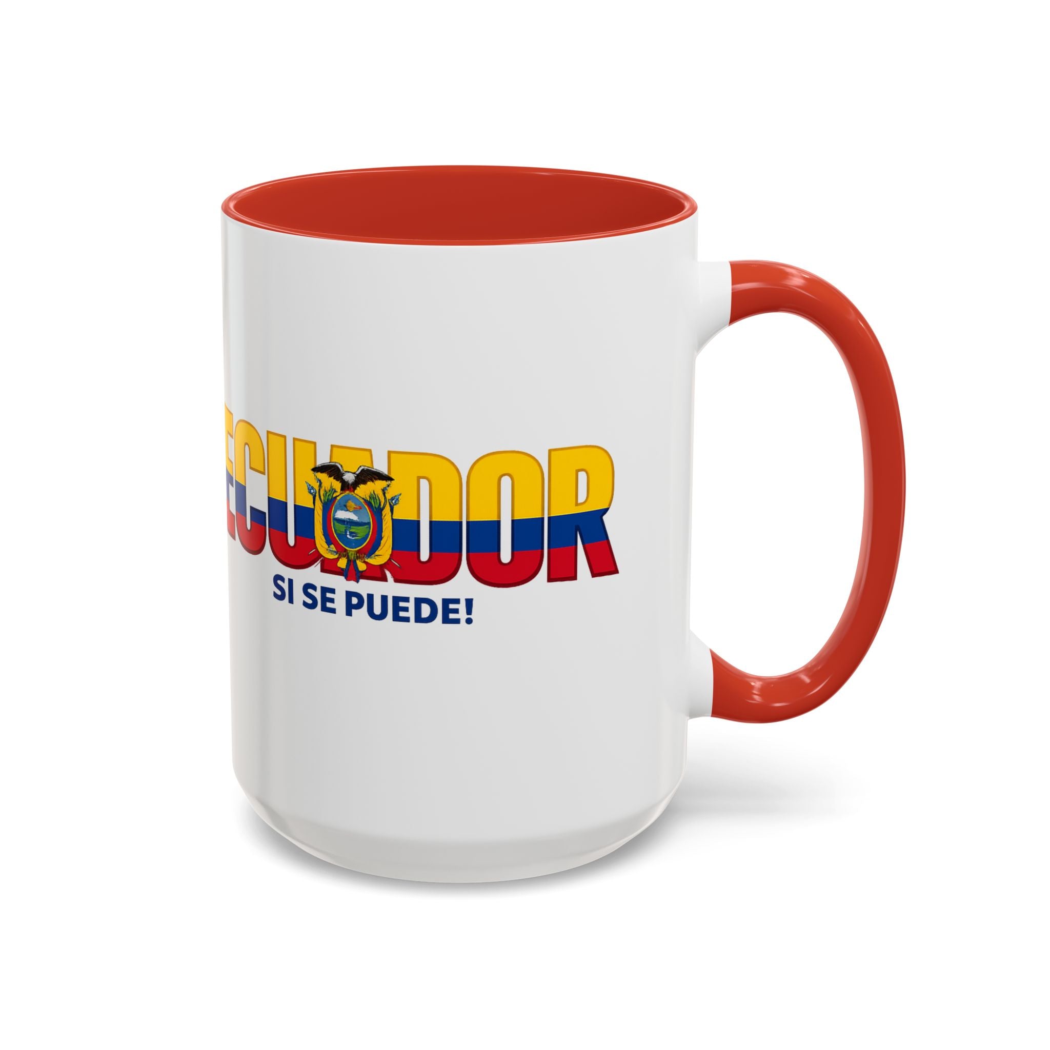 Ecuador Flag Text mug | Accent Coffee Mug (11/15oz), World Cup 2026, Gift for Dad, Father Day