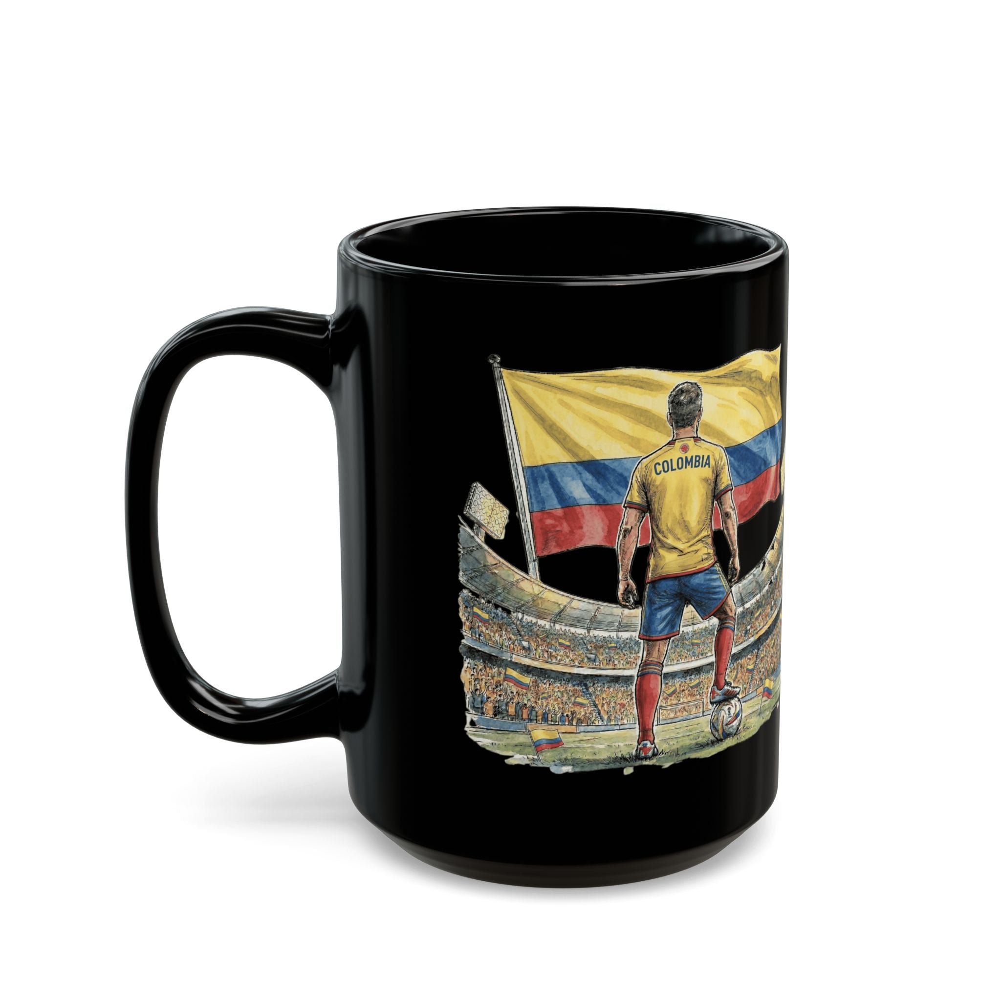 Colombia World Cup 2026 Mug | Black Ceramic Coffee Cup, Gift For Dad