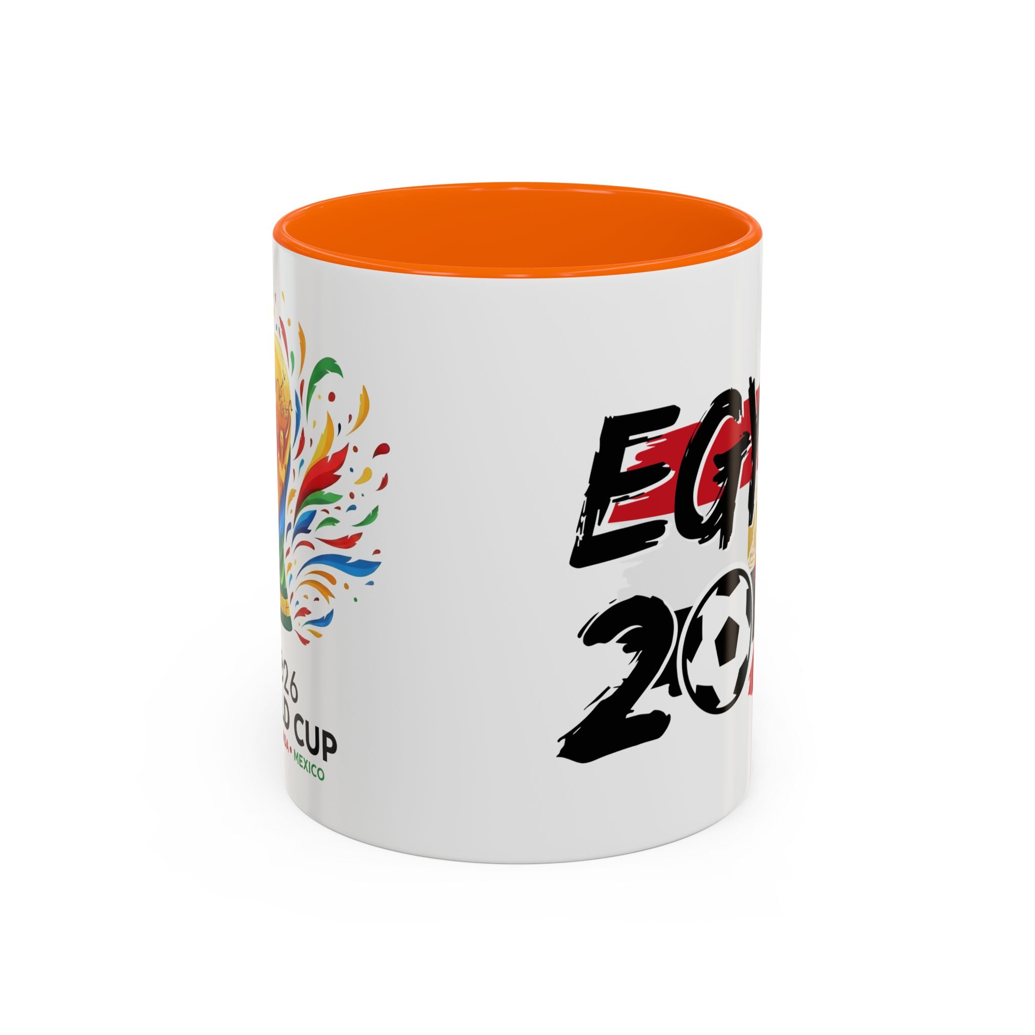Egypt 2026 Soccer World Cup Accent Coffee Mug | Egypt 2026 Football Flag Design, Soccer World Cup 2026, Gift for Dad
