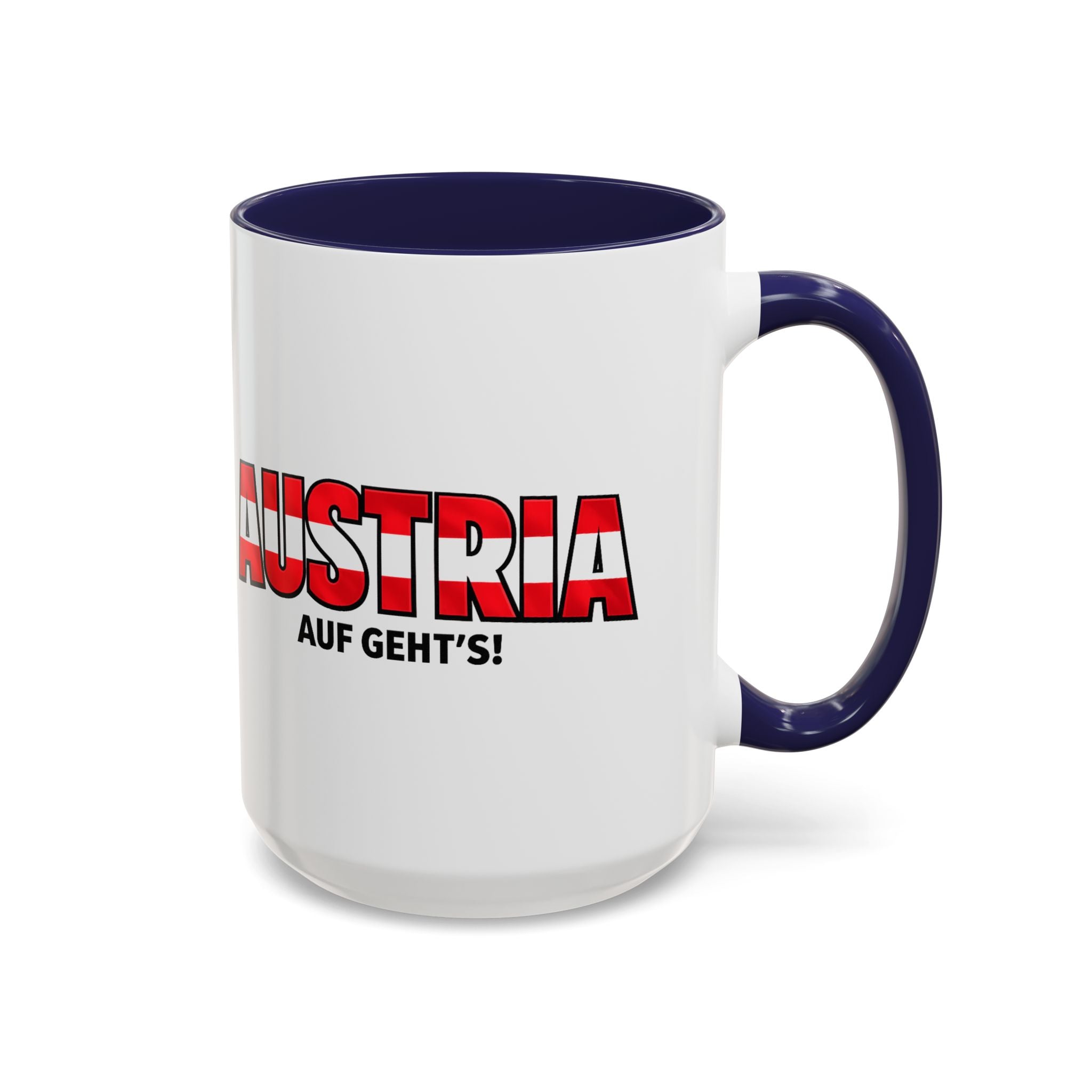 Austria Flag Text mug | Accent Coffee Mug (11/15oz)