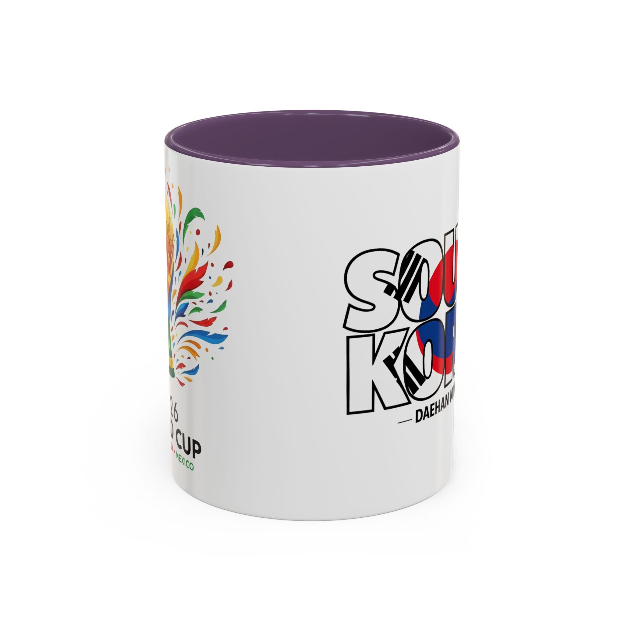South Korea flag text Accent Coffee Mug | Korean travel souvenir, Soccer World Cup 2026, Gifts for Dad