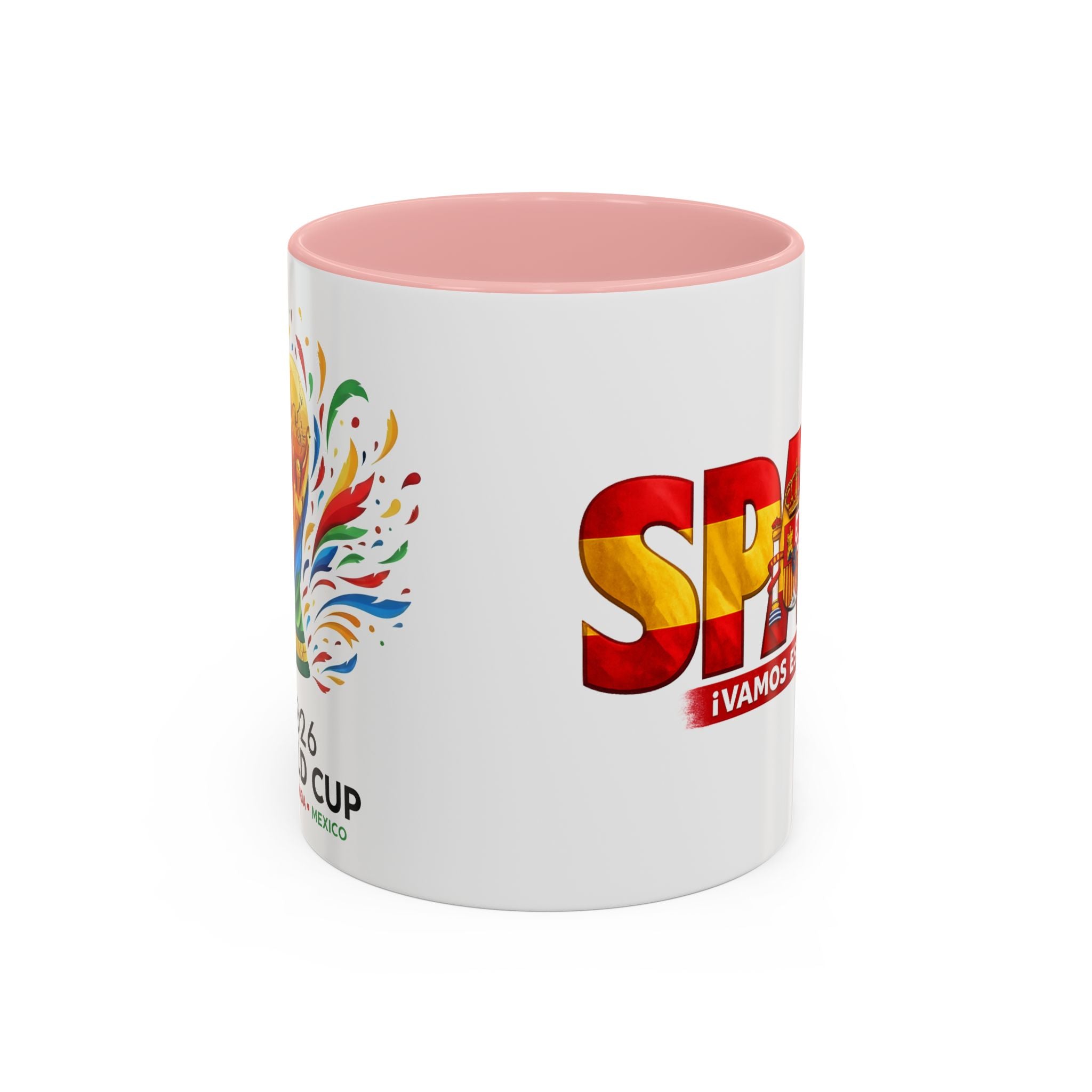 Spain Flag Word Mug | Accent Coffee Mug 11oz 15oz, Soccer World Cup 2026, Gift for Dad