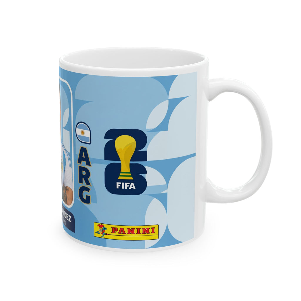 Argentina Soccer Player Enzo Fernández Ceramic Mug —  Fan Gift (11oz/15oz), World Cup 2026 Mugs