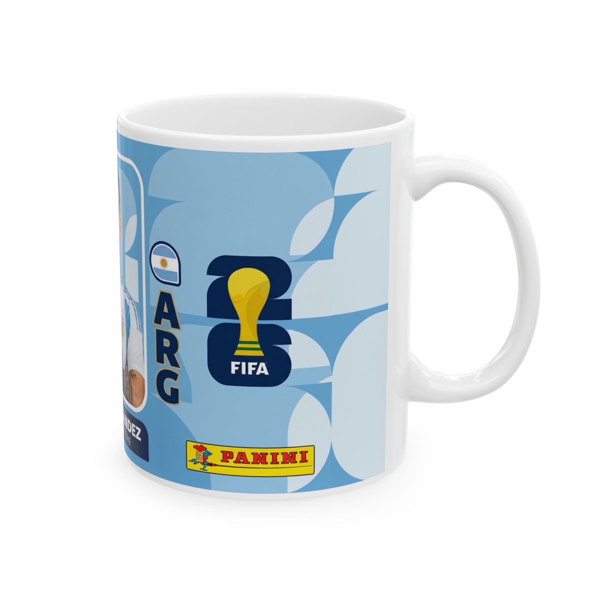 Argentina Soccer Player Enzo Fernández Ceramic Mug —  Fan Gift (11oz/15oz), World Cup 2026 Mugs
