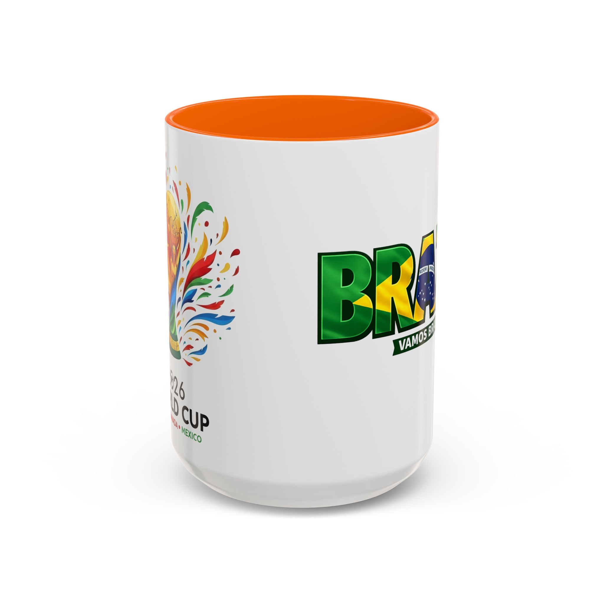Brazil Vamos Brasil mug | Accent coffee mug, Brazil flag text design, Soccer World Cup 2026, Gifts for Dad