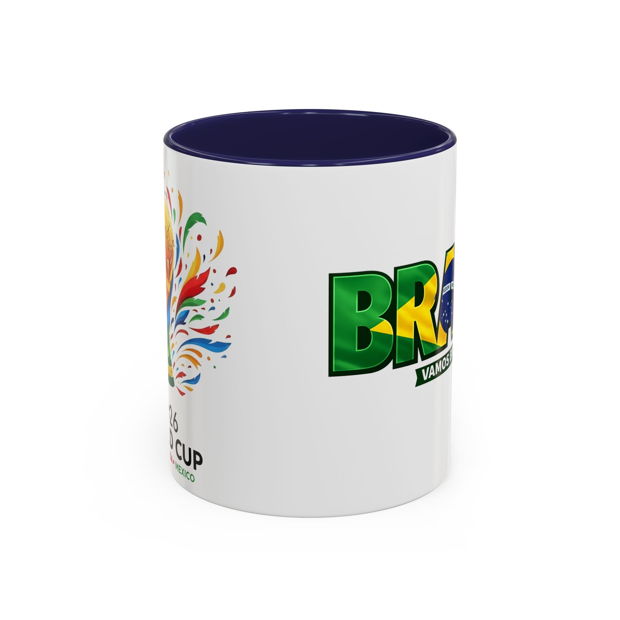 Brazil Vamos Brasil mug | Accent coffee mug, Brazil flag text design, Soccer World Cup 2026, Gifts for Dad