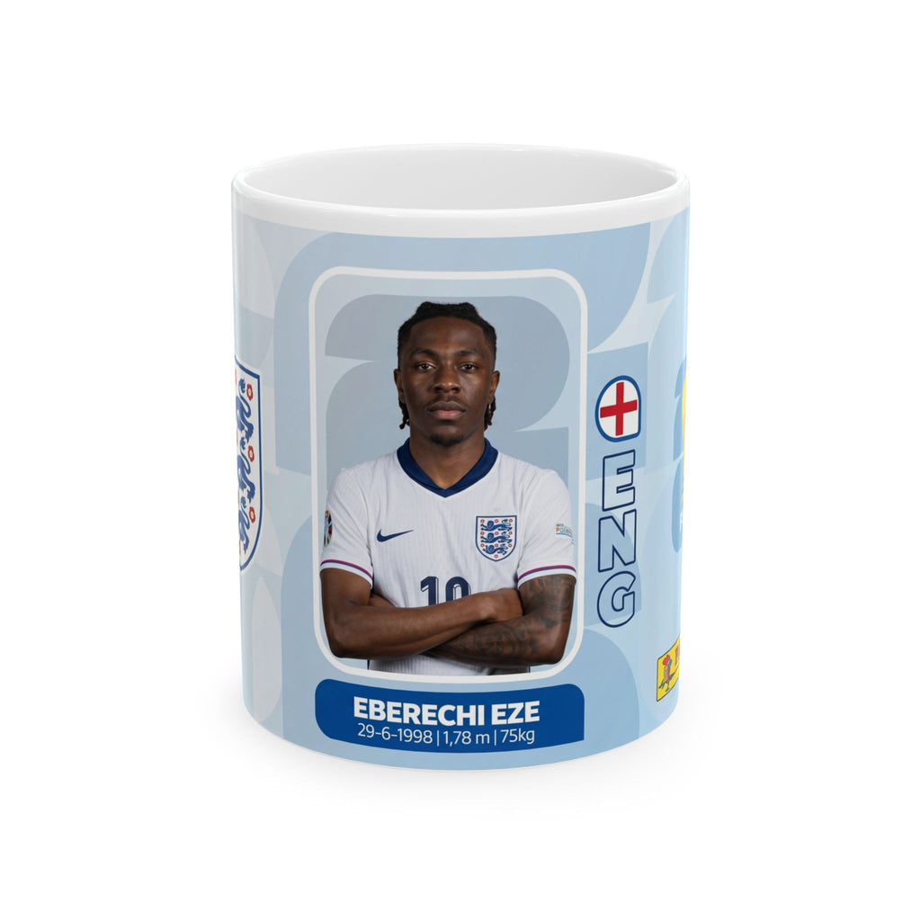 England Football Player Eberechi Eze Ceramic Mug — Soccer Collector Cup (11oz/15oz), World Cup 2026 Mugs