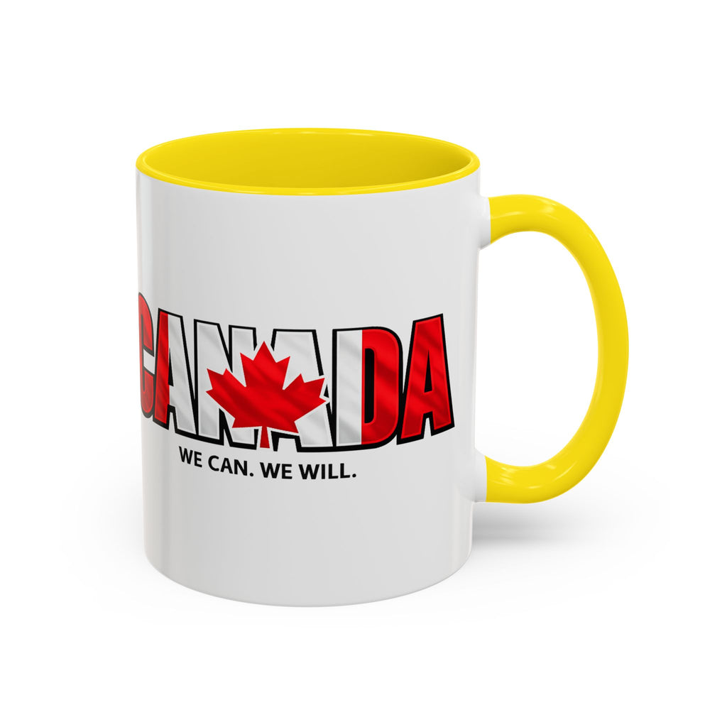 Canada Maple Leaf Text Coffee Mug | We Can. We Will. World Cup 2026, Canada Flag, Gift for Dad