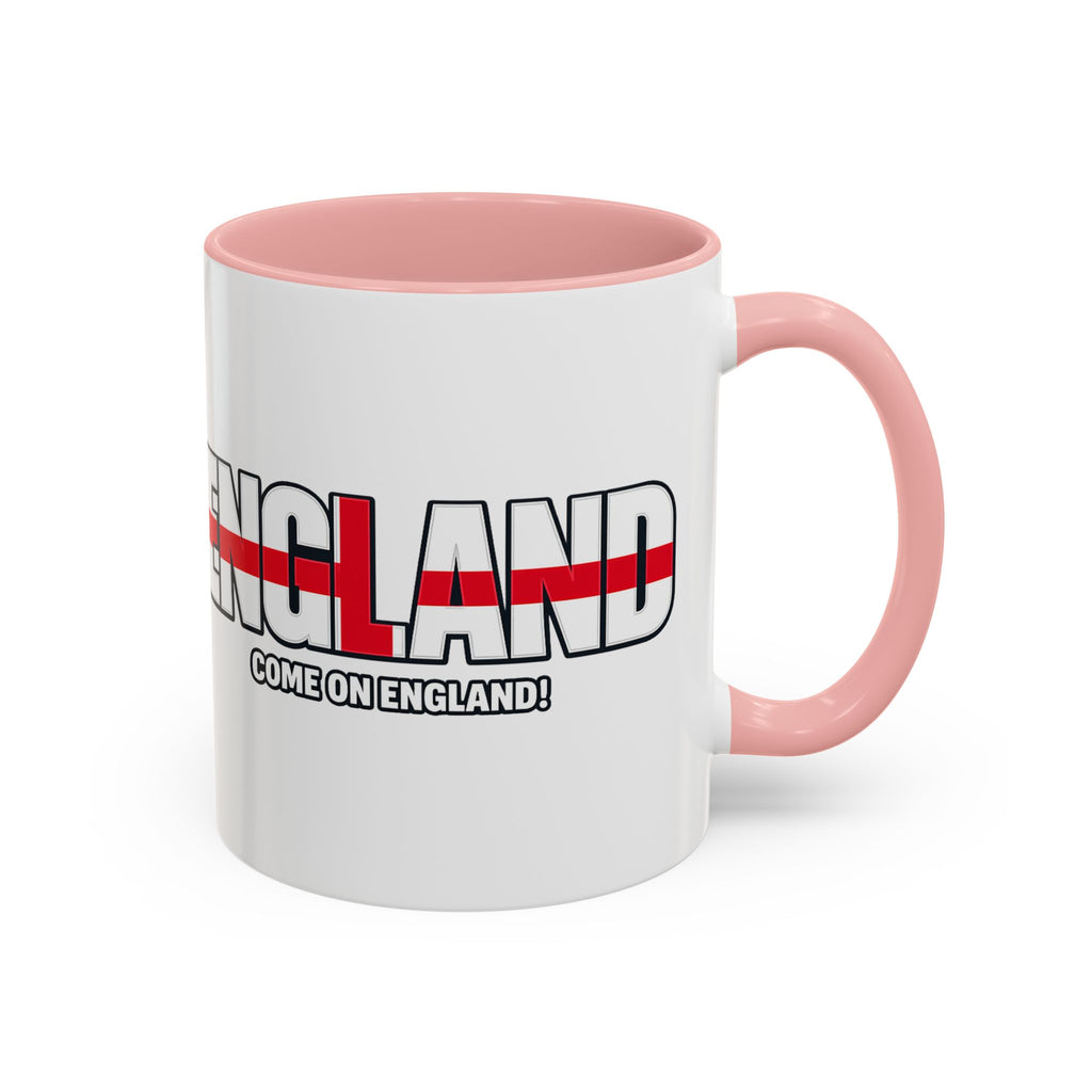 England Flag Typography Accent Coffee Mug | Come On England, World Cup 2026, Gift for Dad