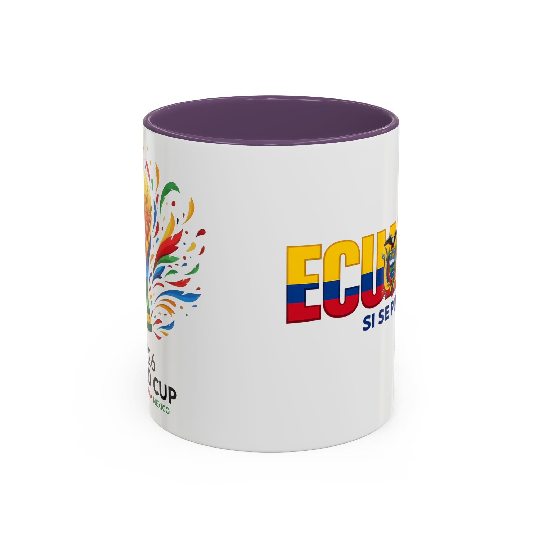 Ecuador Flag Text mug | Accent Coffee Mug (11/15oz), World Cup 2026, Gift for Dad, Father Day
