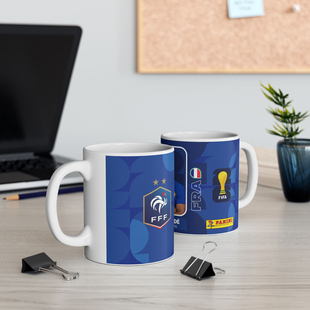France Soccer Player Jules Koundé  Mug —  Ceramic Coffee Cup (11oz/15oz), World Cup 2026 Mugs