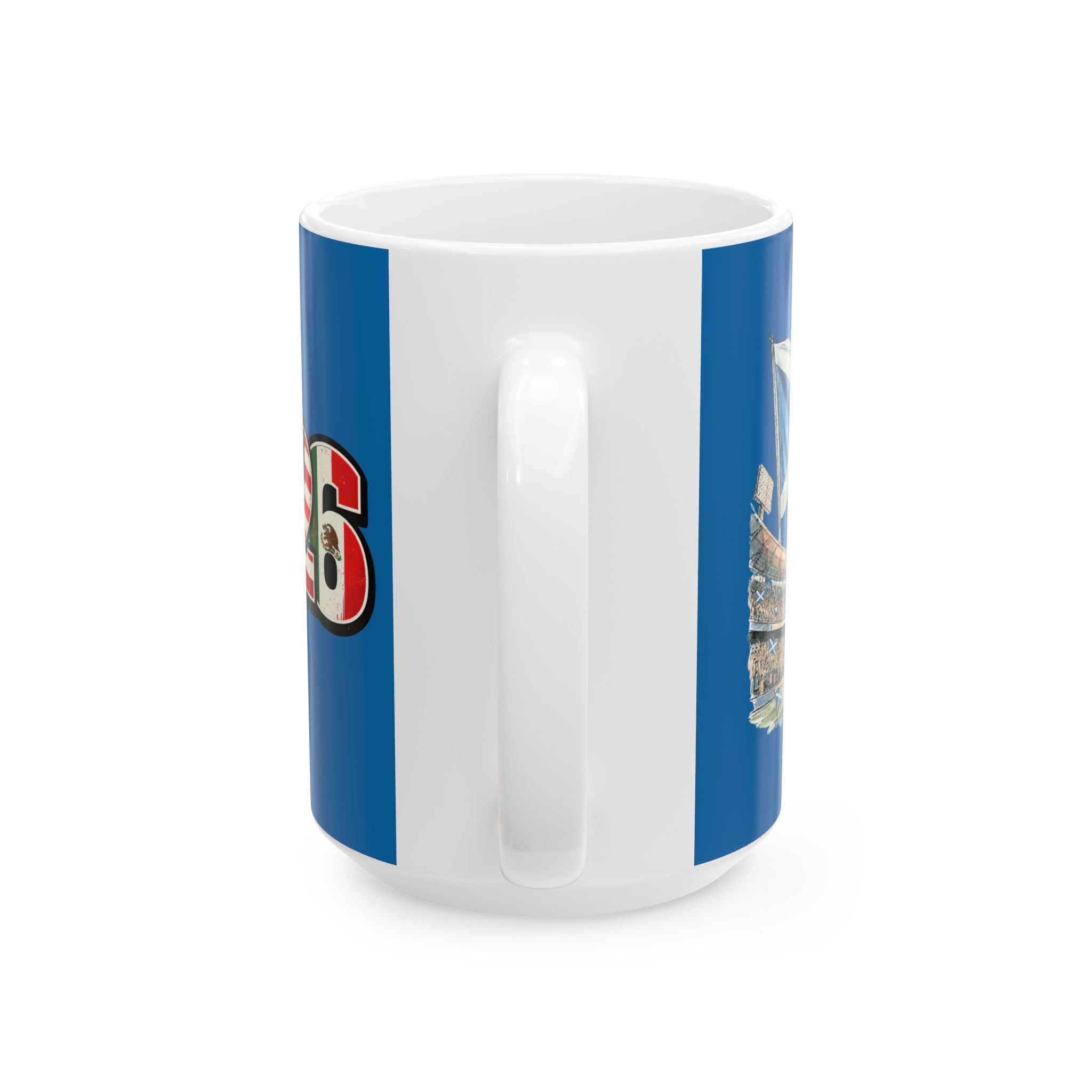 Scotland World Cup 2026 Mug, Blue Ceramic Cup, Scotland Flag, Soccer Fan Gift