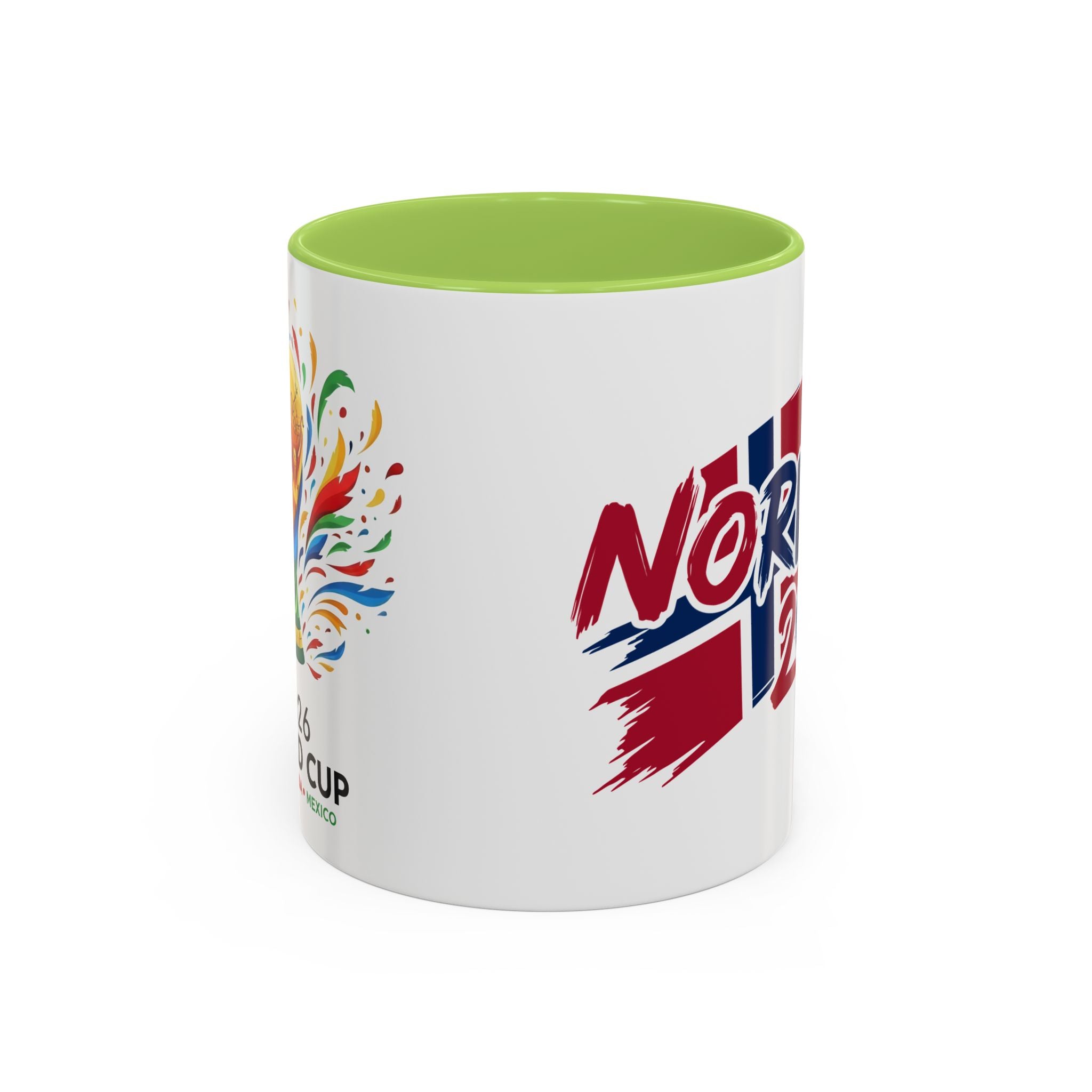 Norway 2026 Soccer Flag Accent Coffee Mug | 11oz 15oz, World Cup 2026, Gift for Dad