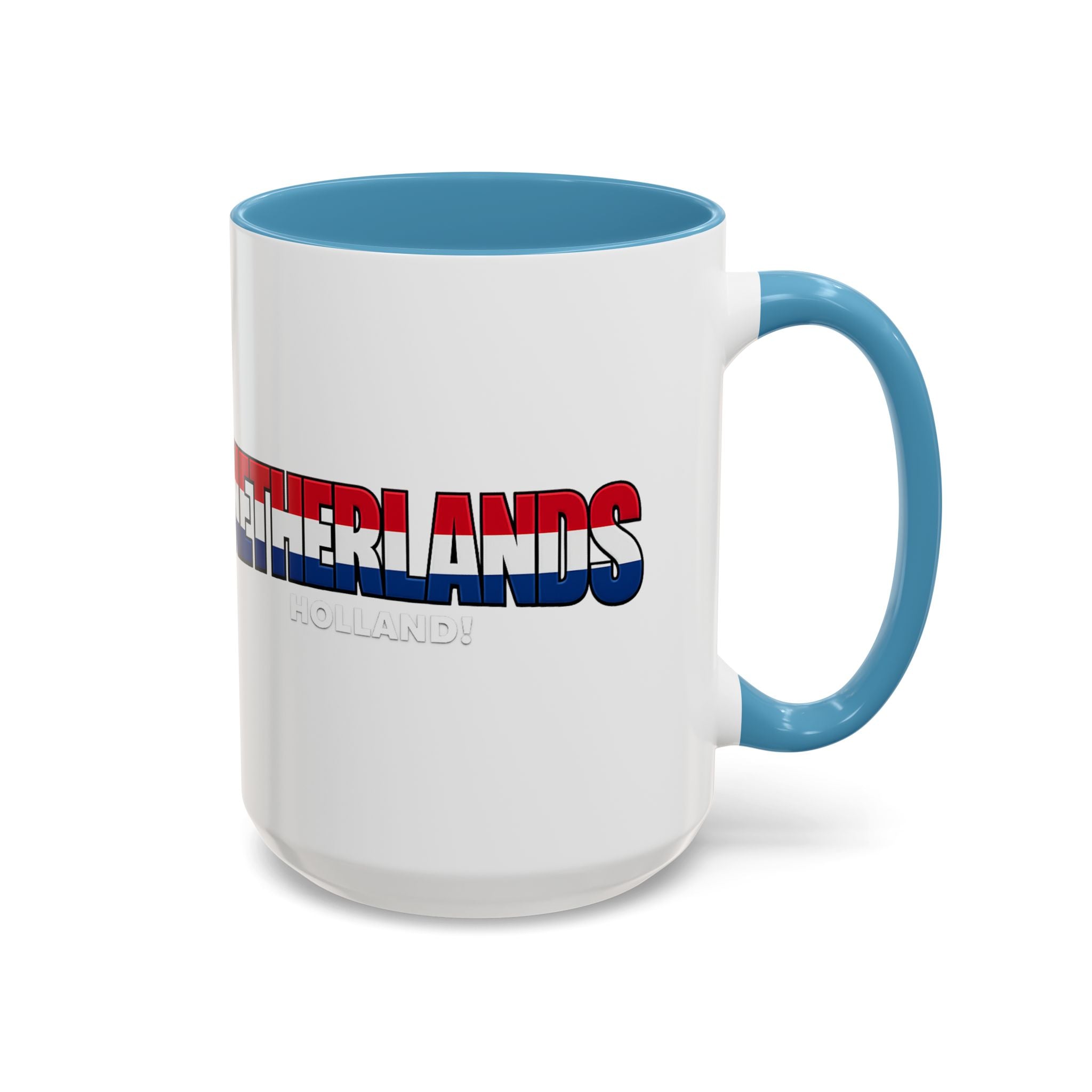 Netherlands Flag Text Coffee Mug | Accent 11oz 15oz, World Cup 2026, Gift for Dad