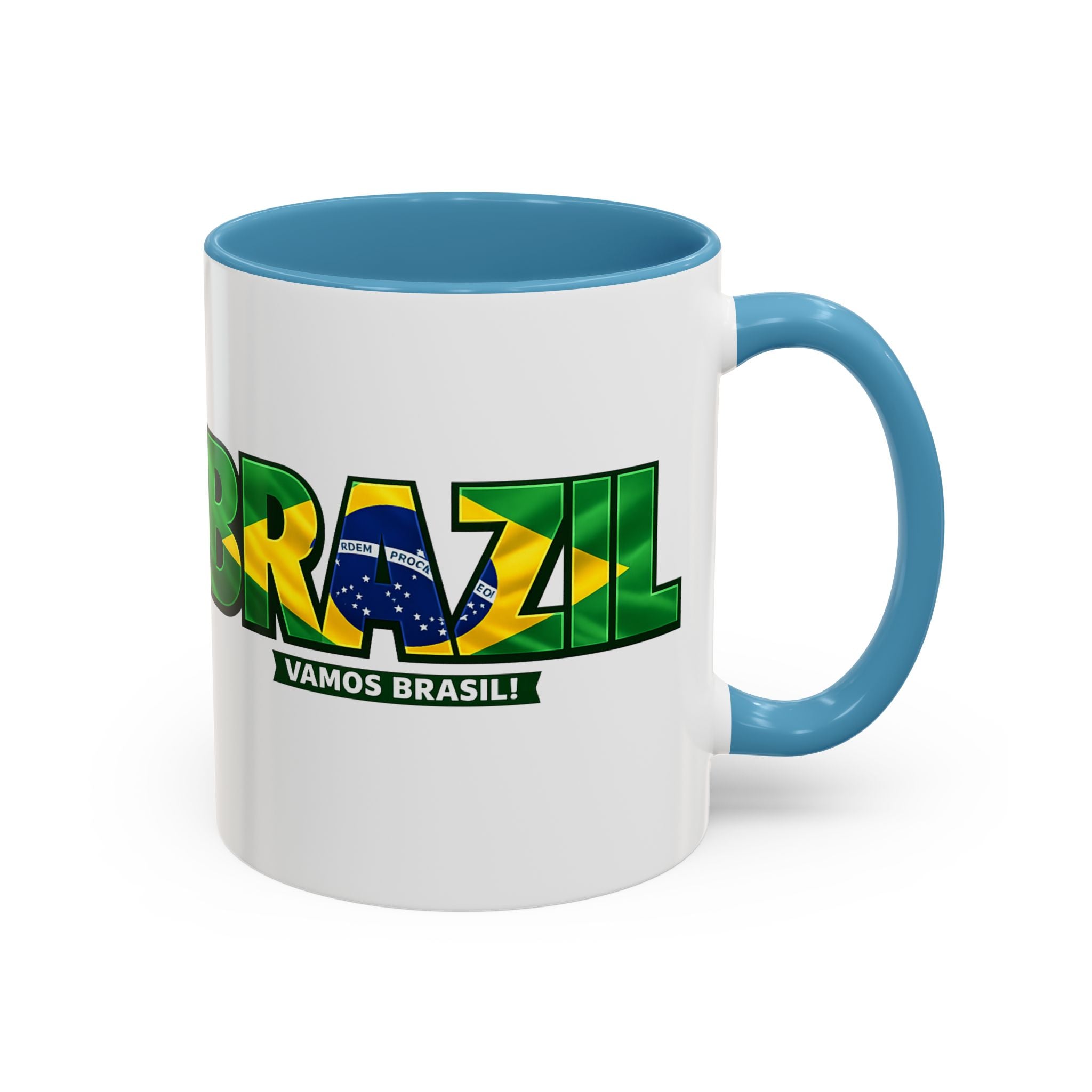 Brazil Vamos Brasil mug | Accent coffee mug, Brazil flag text design, Soccer World Cup 2026, Gifts for Dad