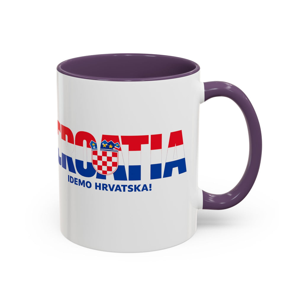 Croatia Flag Logo Accent Coffee Mug | Croatian Pride 11oz 15oz, World Cup 2026, Gifts for Dad