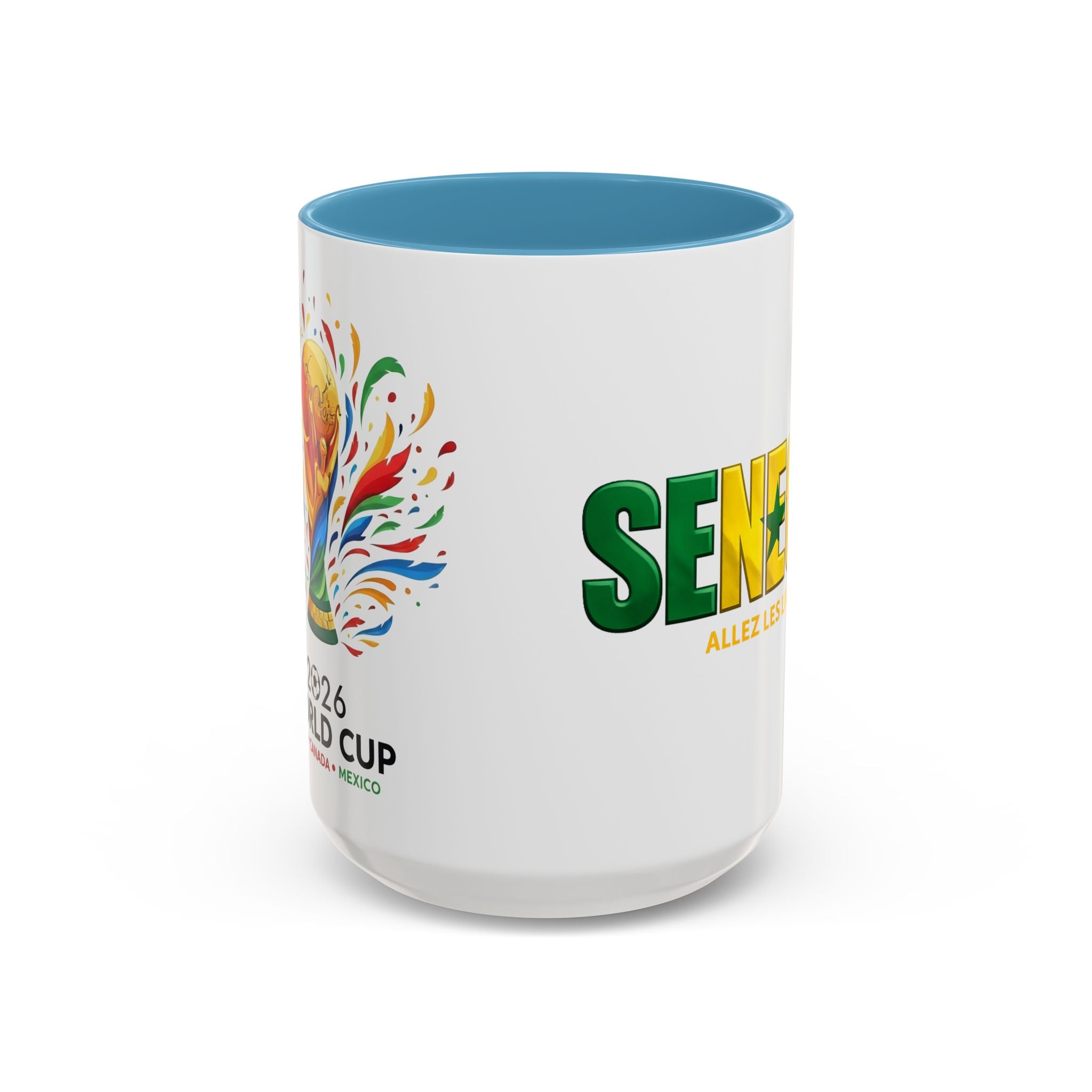 Senegal flag text mug | Accent Coffee Mug 11oz 15oz, Soccer World Cup 2026, Gift for Dad