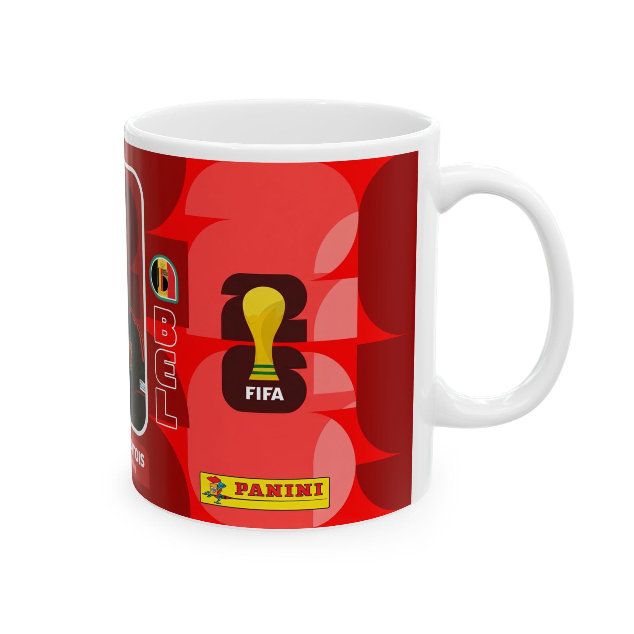 Belgium Soccer Player Thibaut Courtois Mug — Ceramic Coffee Cup (11oz/15oz), World Cup 2026 Mugs