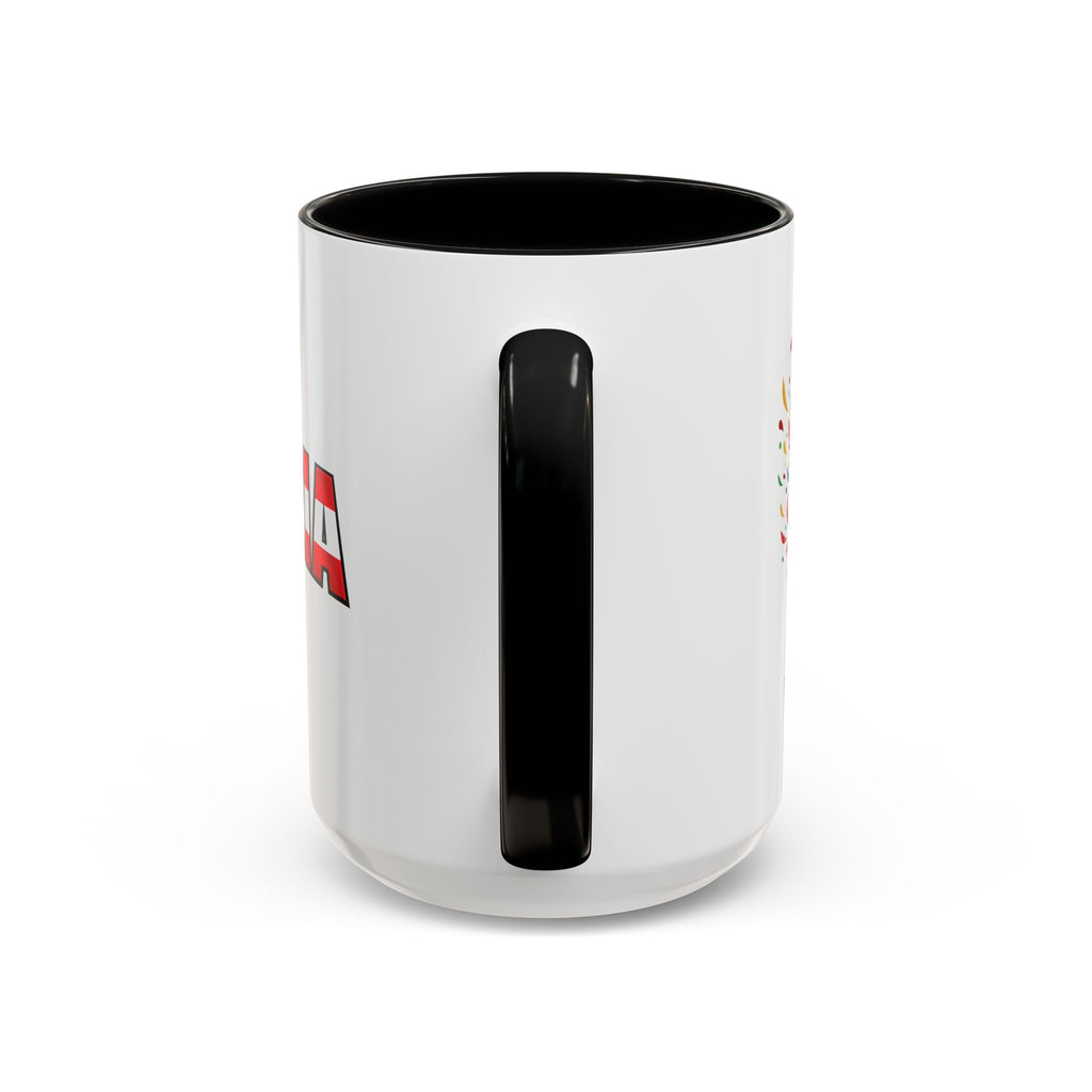 Austria Flag Text mug | Accent Coffee Mug (11/15oz)