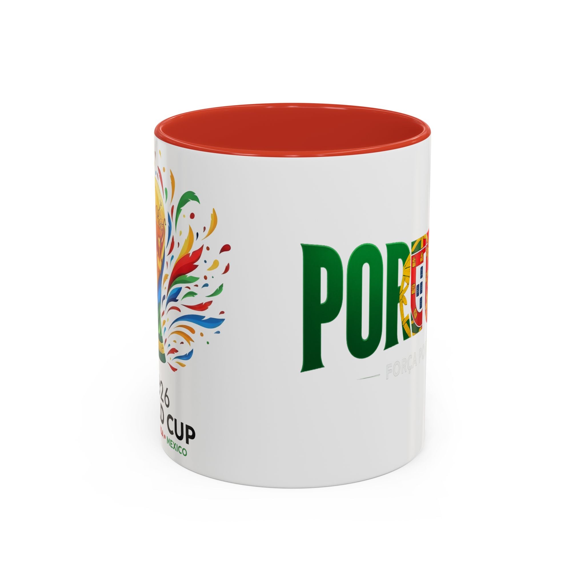 Portugal flag lettering Accent Coffee Mug | Portugal souvenir mug, Soccer World Cup 2026, Gift for Dad