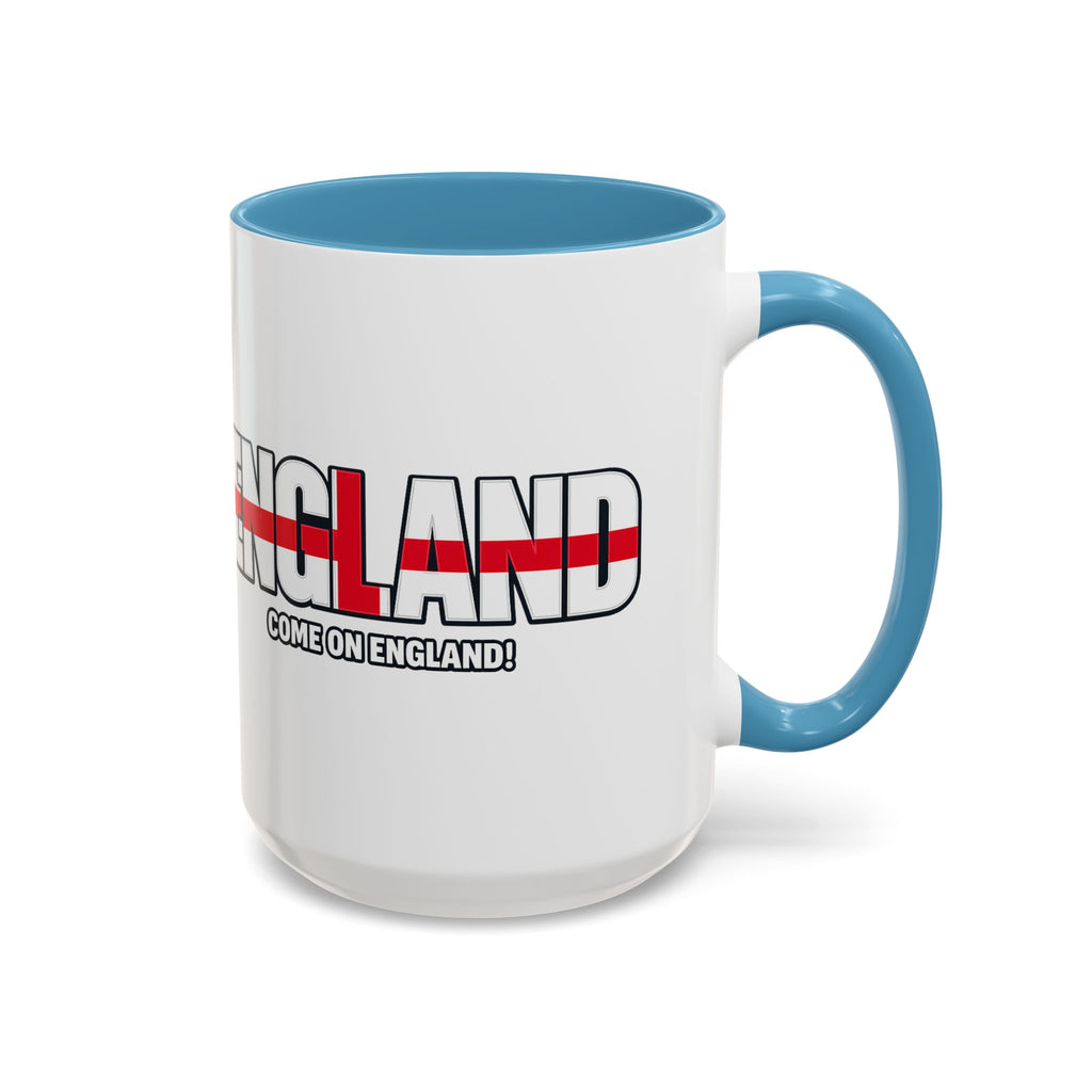 England Flag Typography Accent Coffee Mug | Come On England, World Cup 2026, Gift for Dad