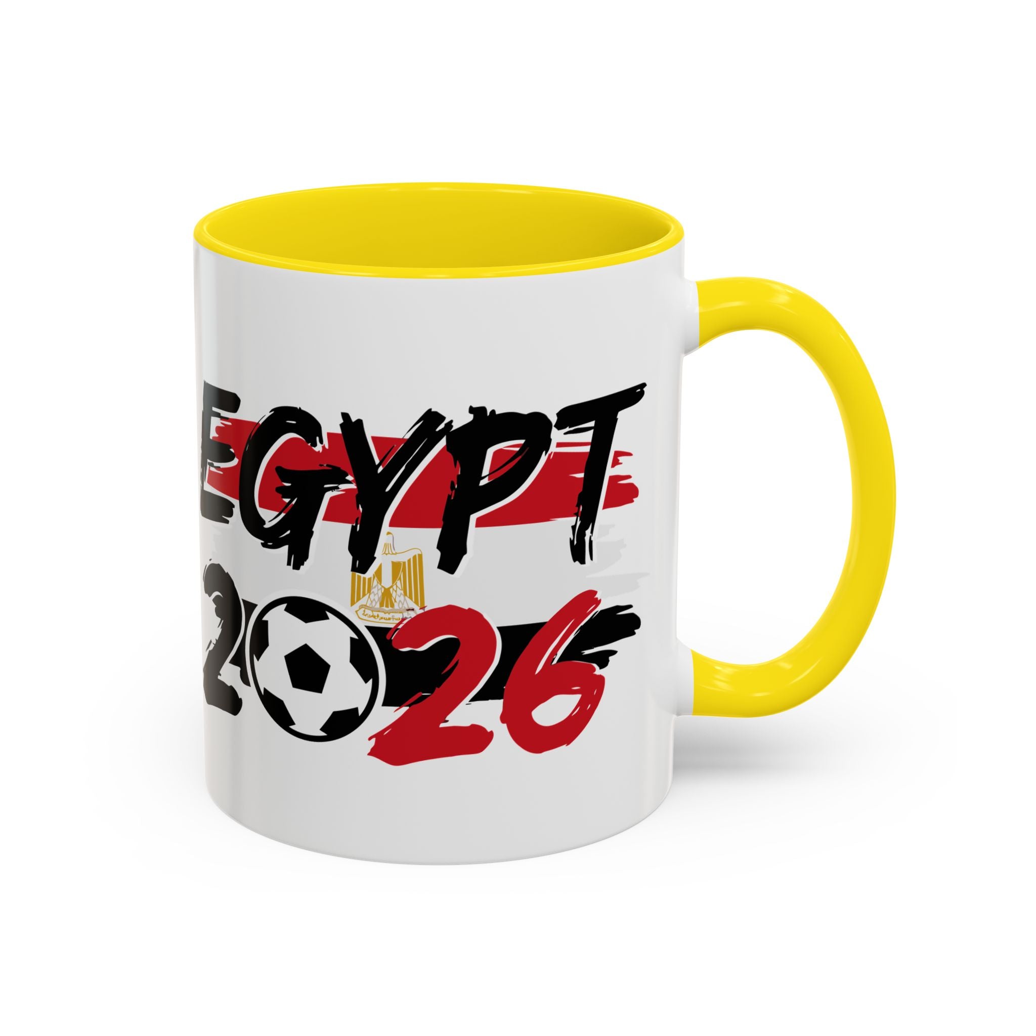 Egypt 2026 Soccer World Cup Accent Coffee Mug | Egypt 2026 Football Flag Design, Soccer World Cup 2026, Gift for Dad
