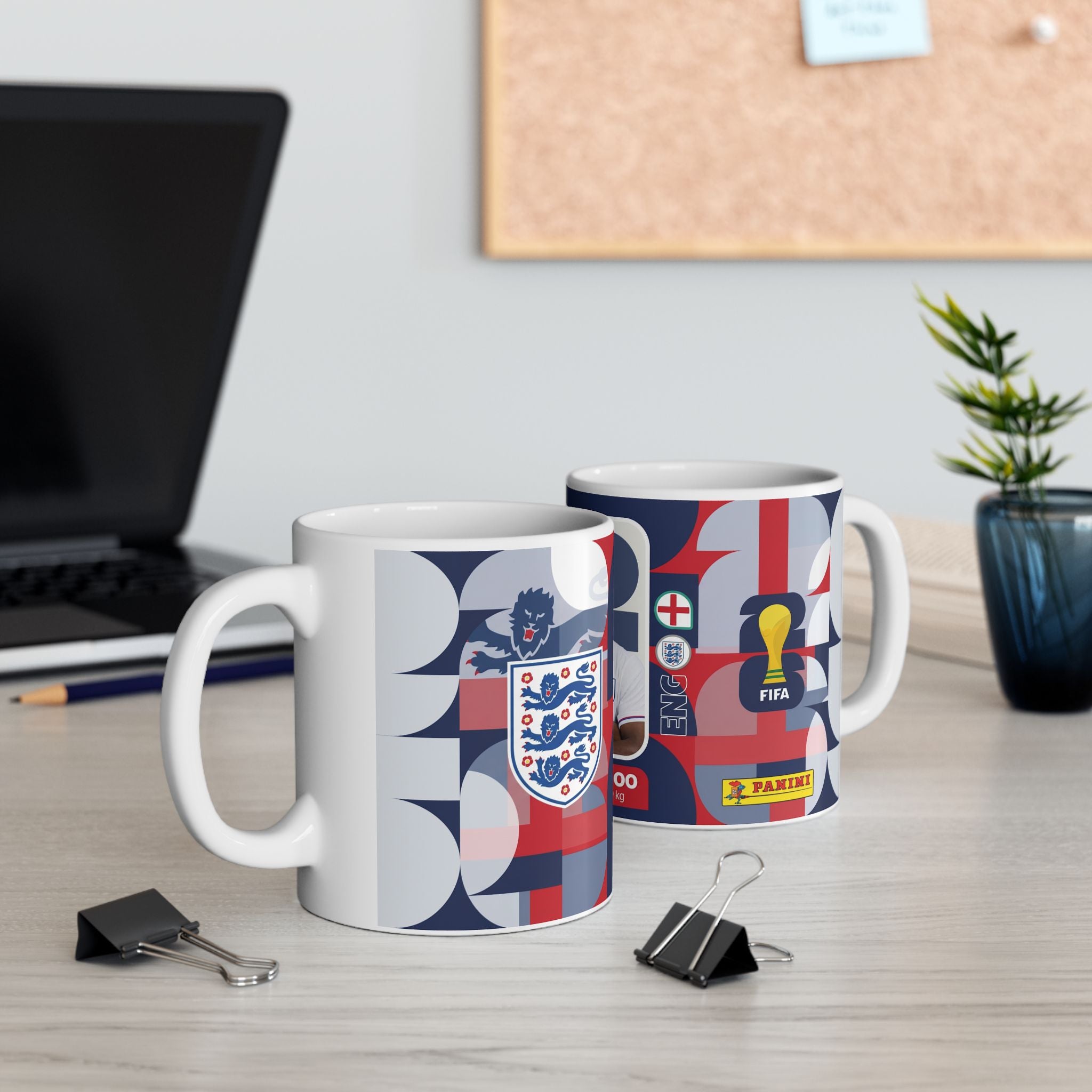 England Soccer Player KobbIe Mainoo Mug — Ceramic Coffee Cup (11oz/15oz), World Cup 2026 Mugs