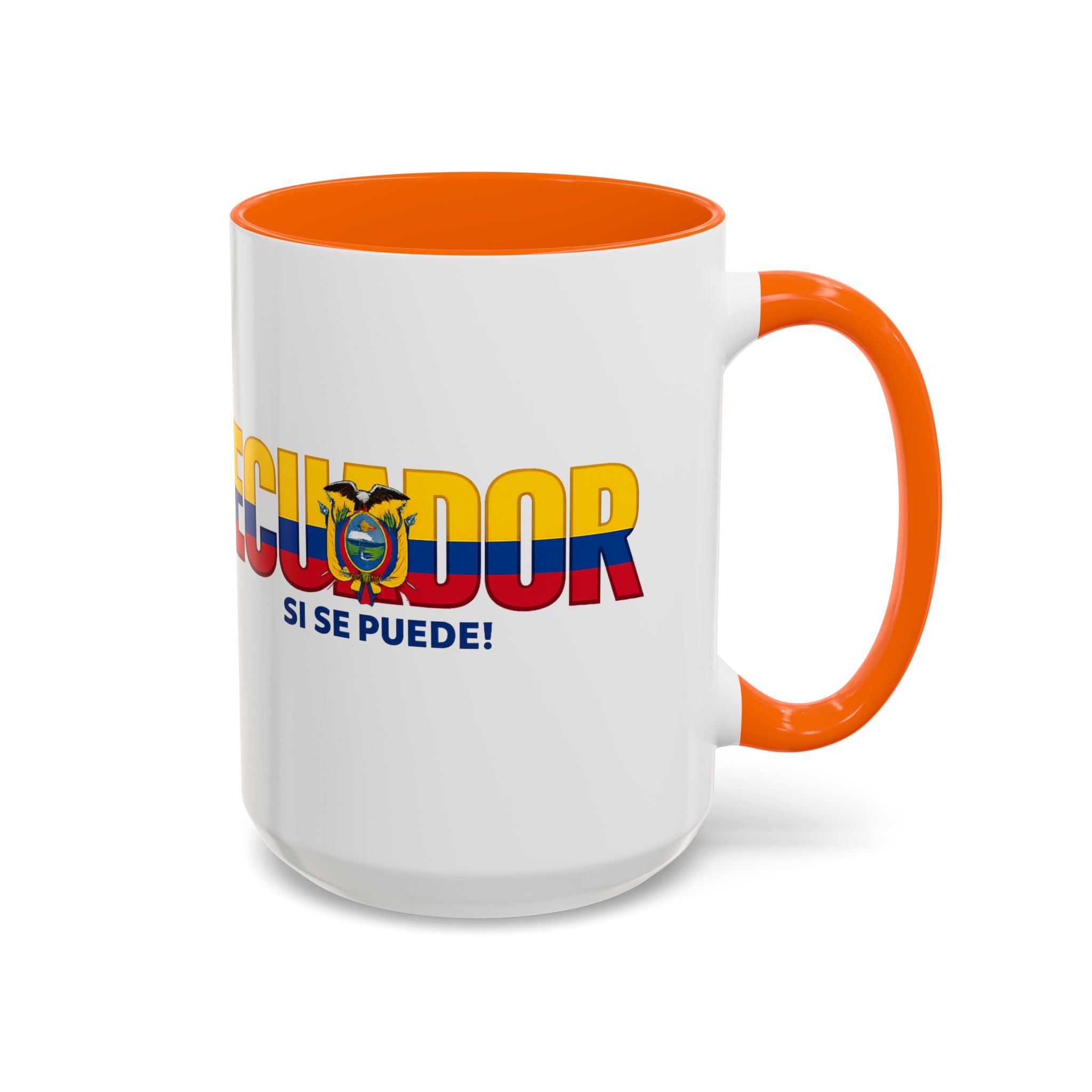 Ecuador Flag Text mug | Accent Coffee Mug (11/15oz), World Cup 2026, Gift for Dad, Father Day