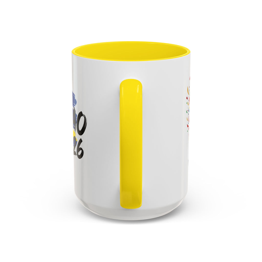 Curaçao 2026 Soccer Flag Accent Coffee Mug | 11oz 15oz,Soccer World Cup 2026, Gift For Dad