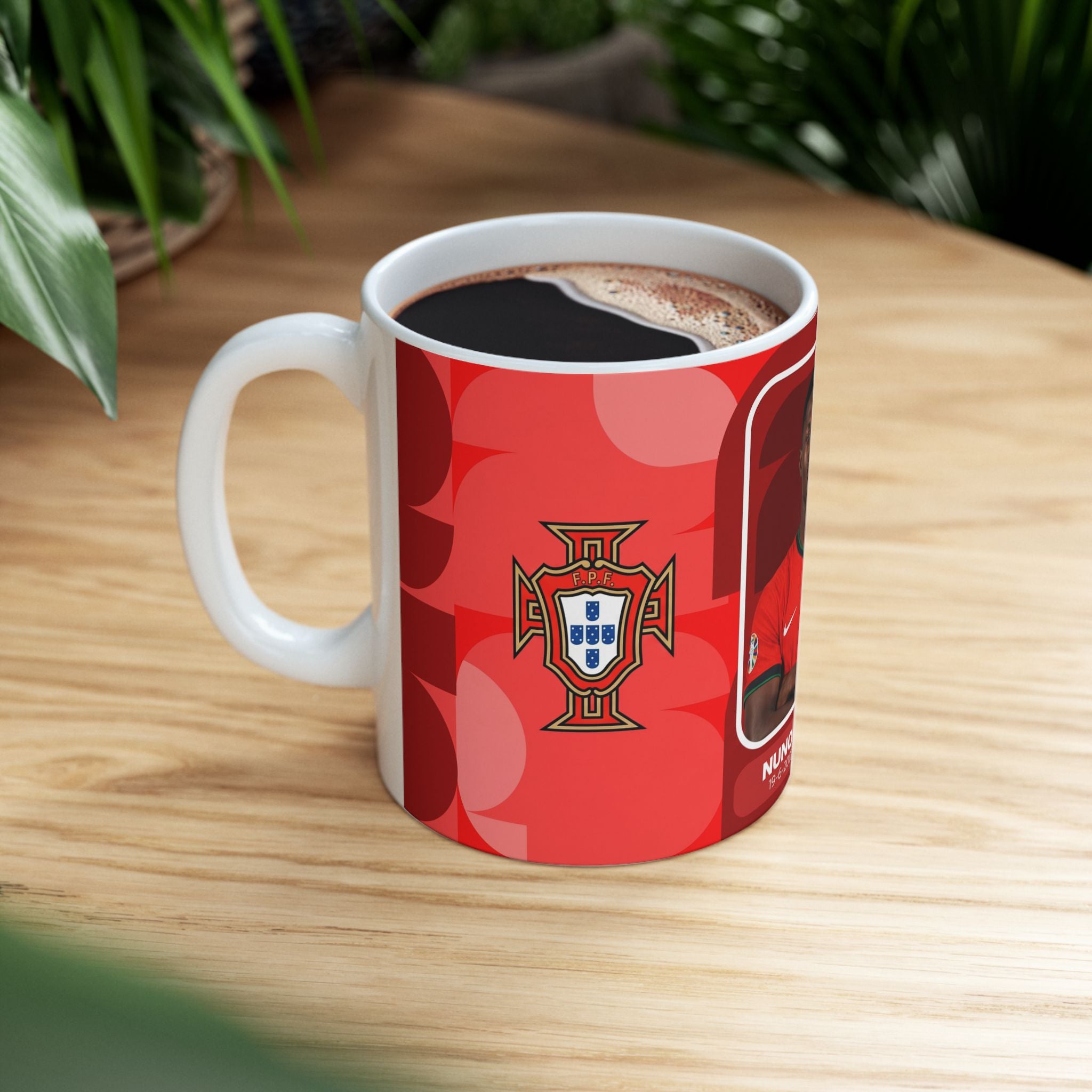 Portugal Soccer Player Nuno Mendes Mug – Ceramic Coffee Mug (11oz, 15oz), World Cup 2026 Mugs
