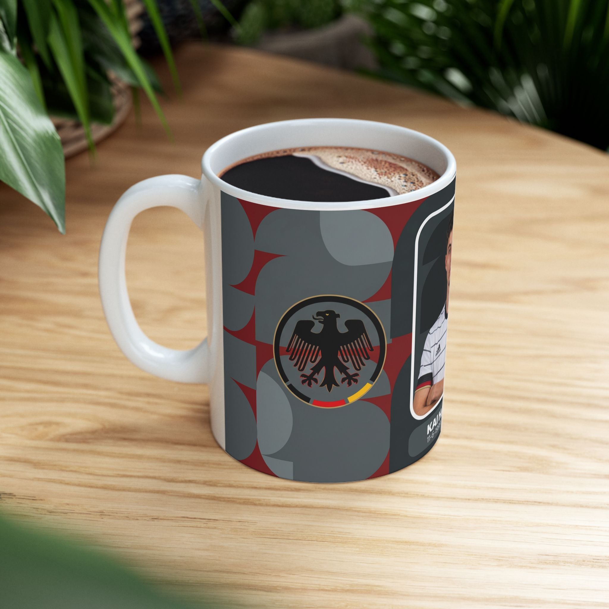 Germany Soccer Player Kai Havertz Mug — Ceramic Coffee Cup (11oz, 15oz), World Cup 2026 Mugs