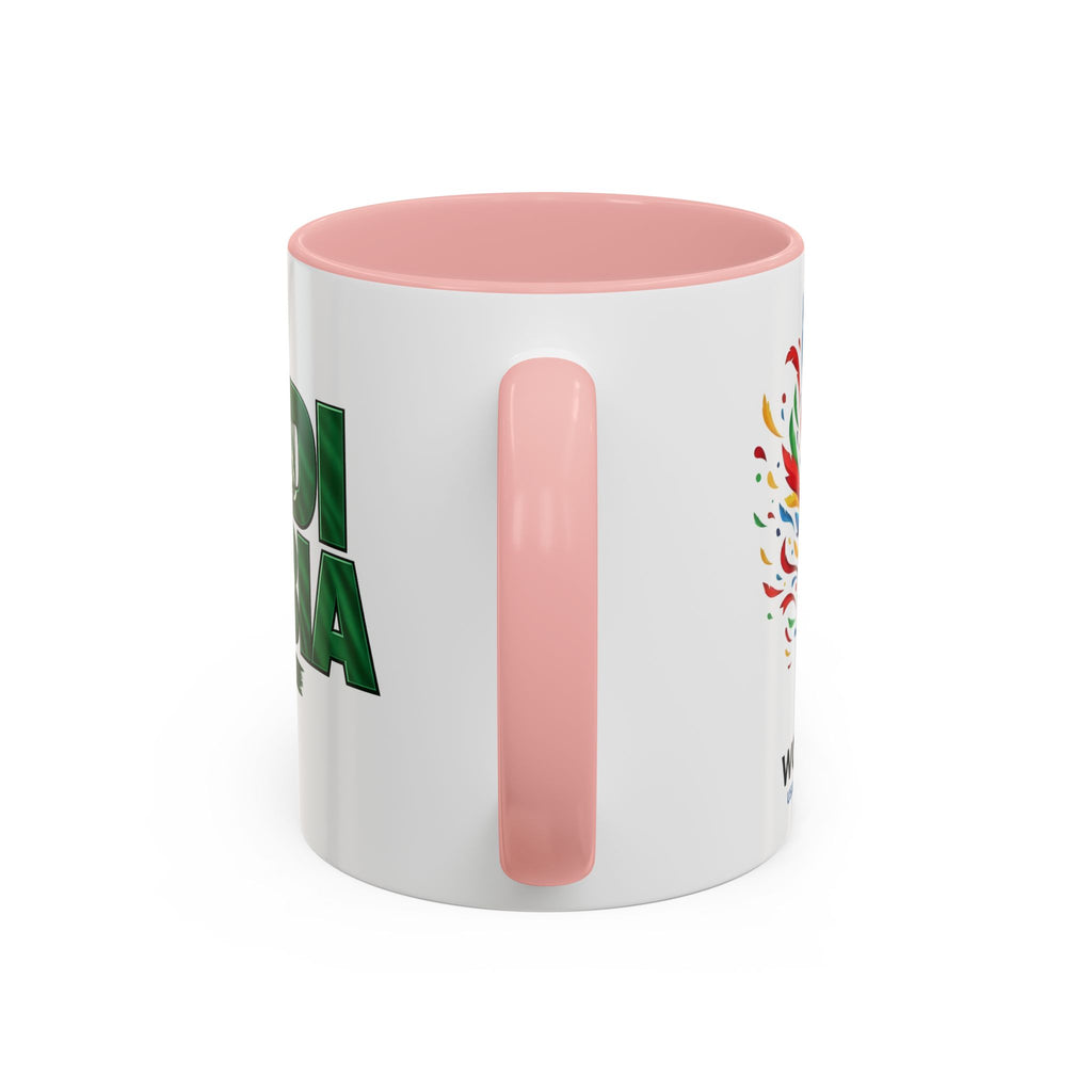 Saudi Arabia Typography Mug | Accent Coffee Mug, Green National Design, Soccer World Cup 2026, Gifts for Dad
