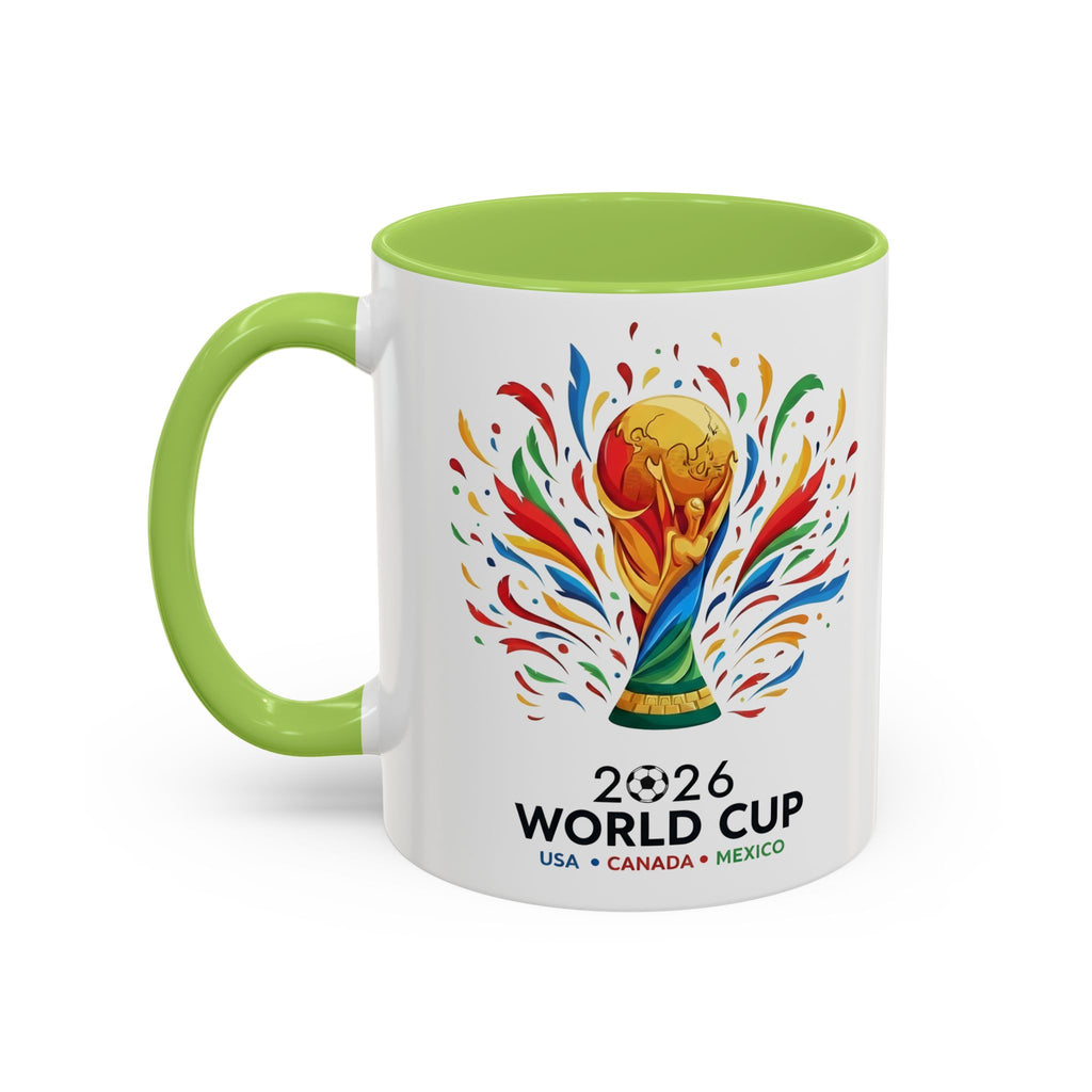 USA Flag Text Accent Coffee Mug | Patriotic American Stars Stripes Mug, Soccer World Cup 2026, Gifts for Dad