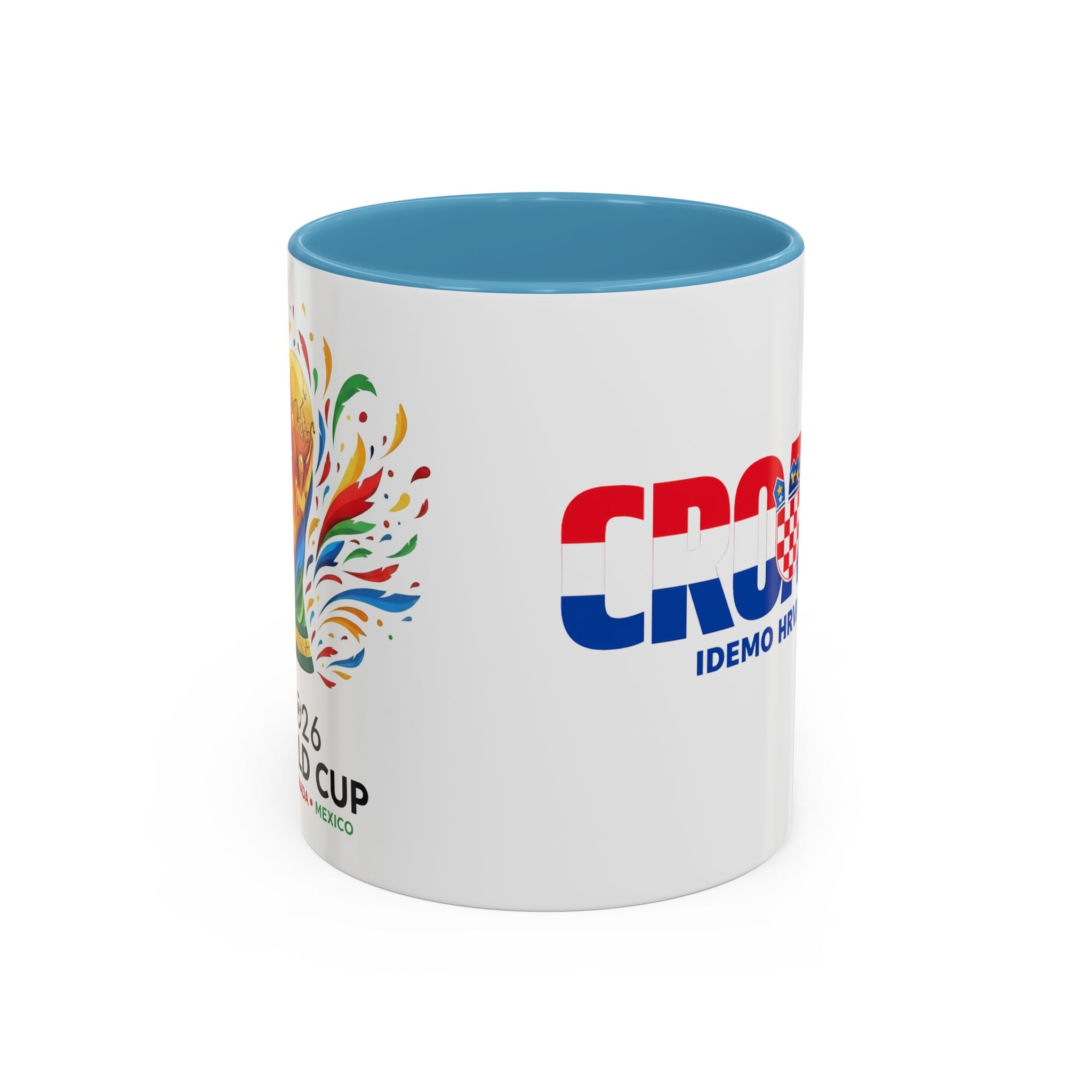 Croatia Flag Logo Accent Coffee Mug | Croatian Pride 11oz 15oz, World Cup 2026, Gifts for Dad