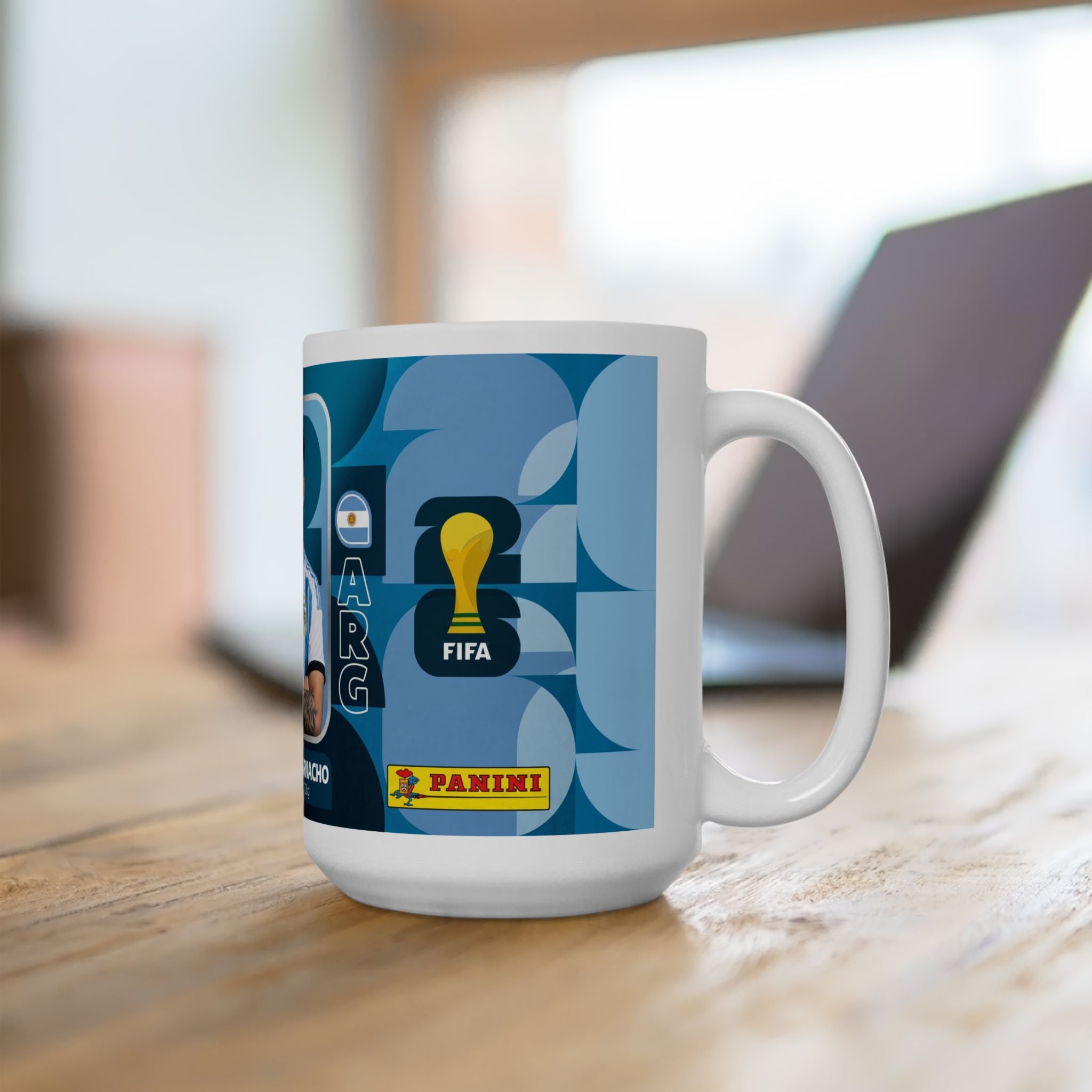 Argentina Soccer Player Alejandro Garnacho Ceramic Mug — Coffee Cup (11oz/15oz), World Cup 2026 Mugs