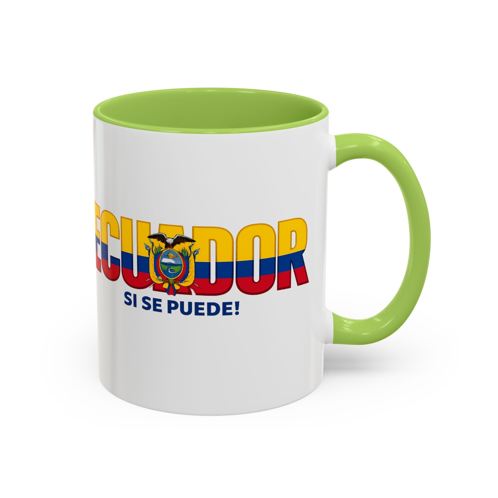 Ecuador Flag Text mug | Accent Coffee Mug (11/15oz), World Cup 2026, Gift for Dad, Father Day