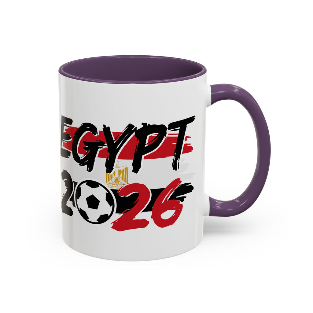 Egypt 2026 Soccer World Cup Accent Coffee Mug | Egypt 2026 Football Flag Design, Soccer World Cup 2026, Gift for Dad