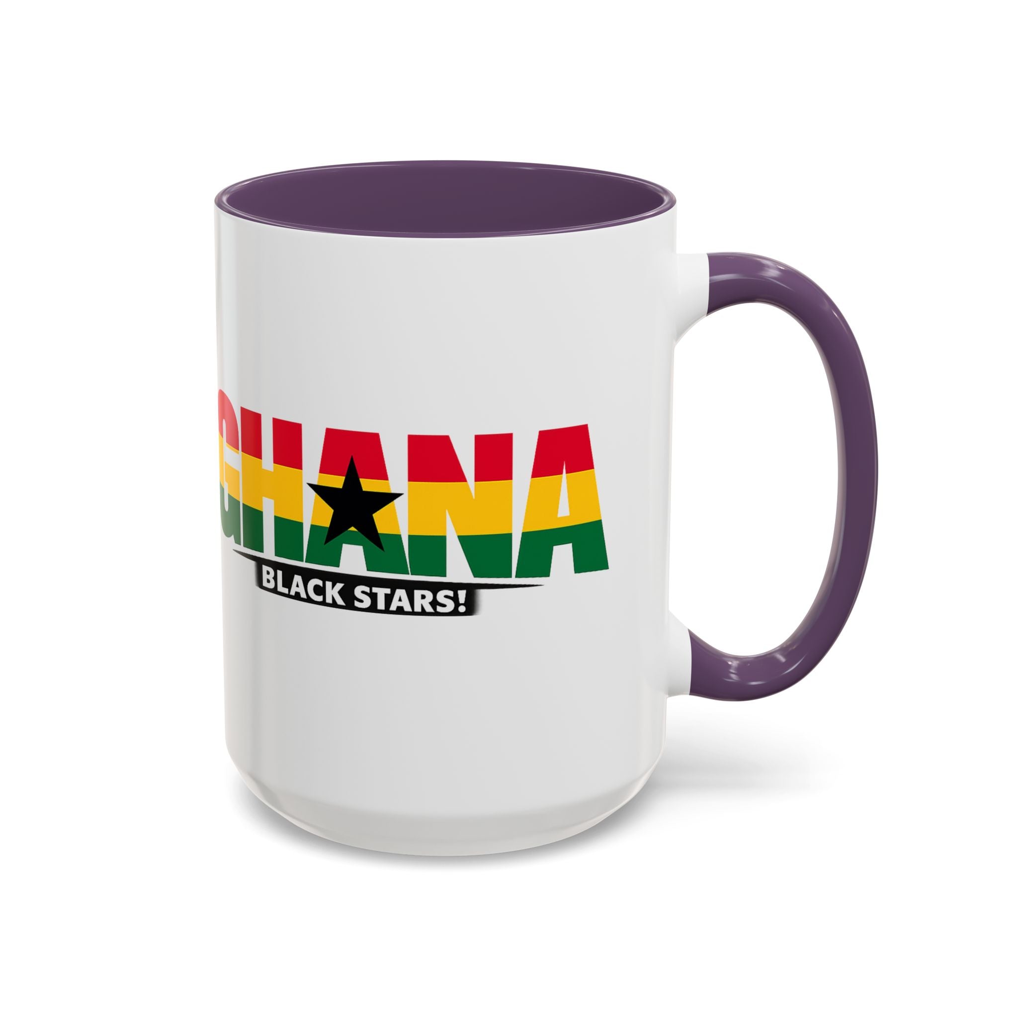 Ghana Black Stars flag stripe Accent Coffee Mug | 11oz 15oz, World Cup 2026, Gift for Dad
