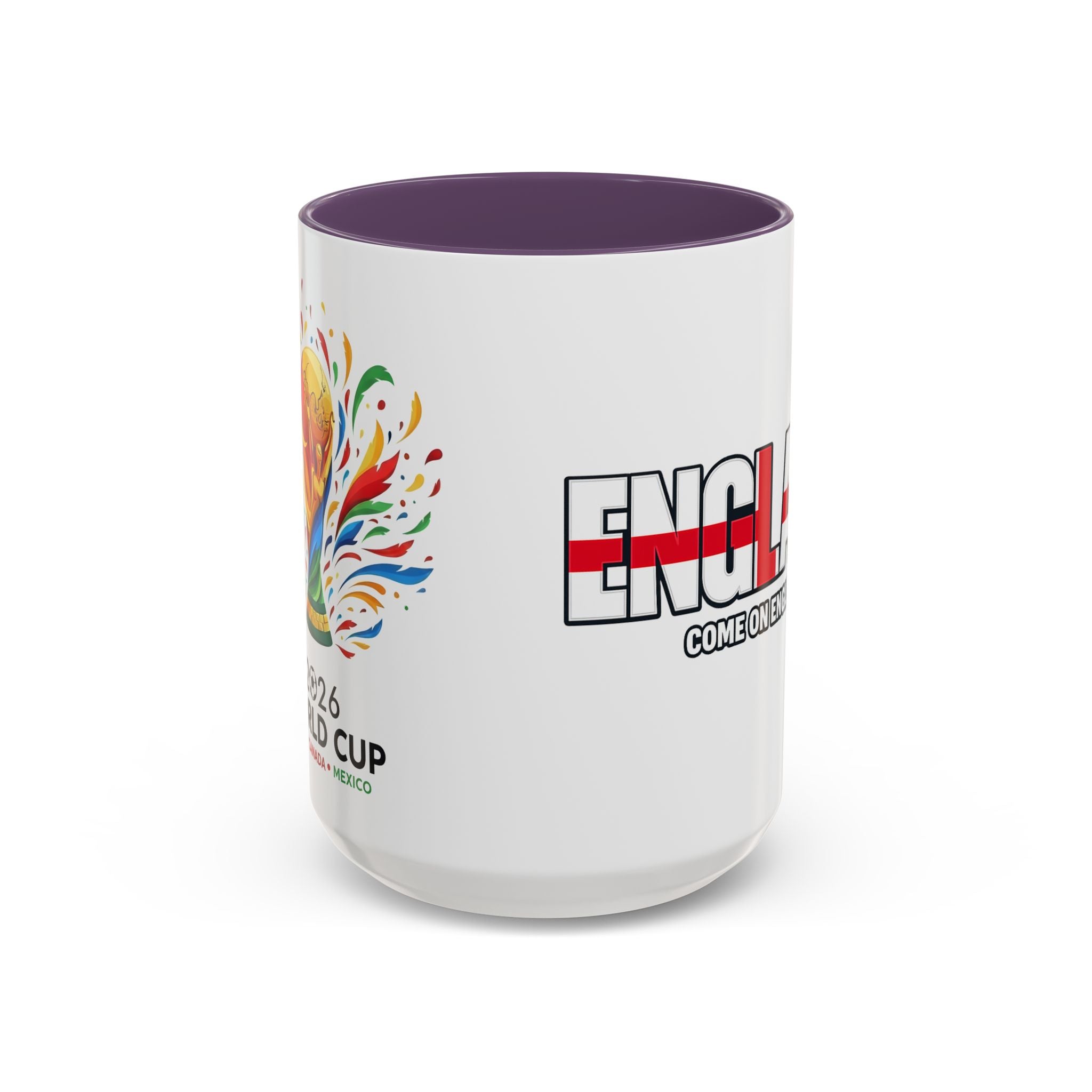 England Flag Typography Accent Coffee Mug | Come On England, World Cup 2026, Gift for Dad