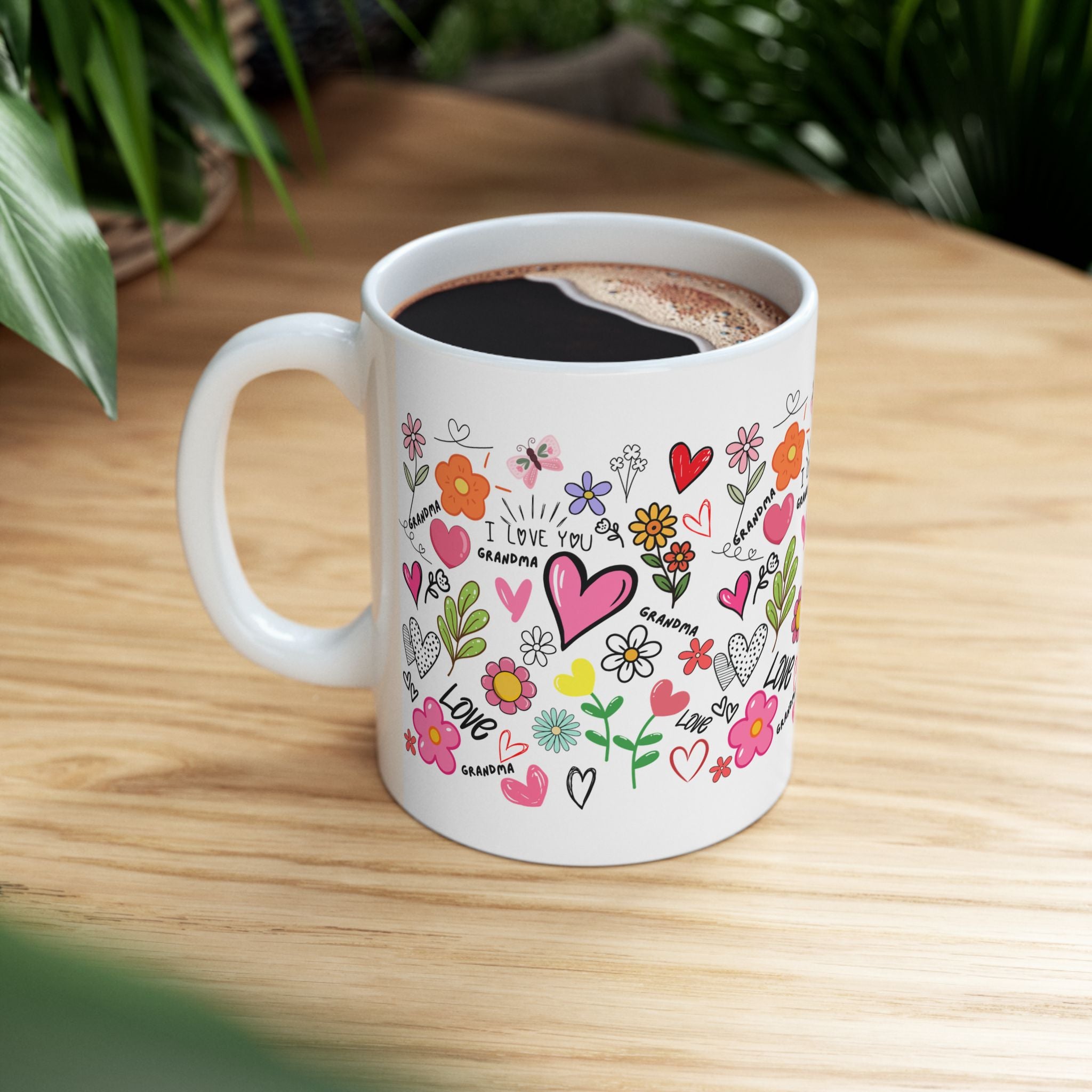Mother's Day coffee mug, gift for mom, floral happy mothers day cup
