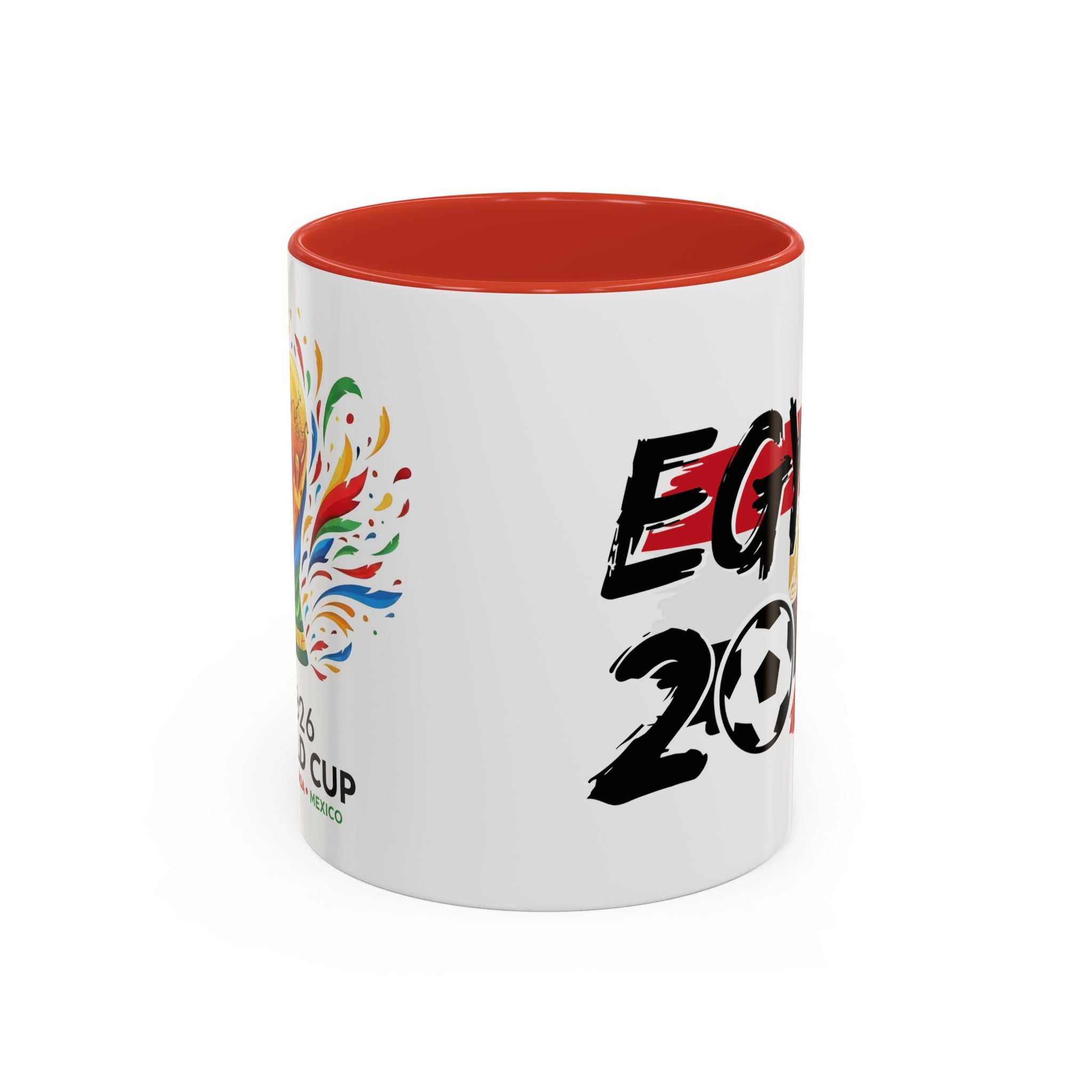 Egypt 2026 Soccer World Cup Accent Coffee Mug | Egypt 2026 Football Flag Design, Soccer World Cup 2026, Gift for Dad