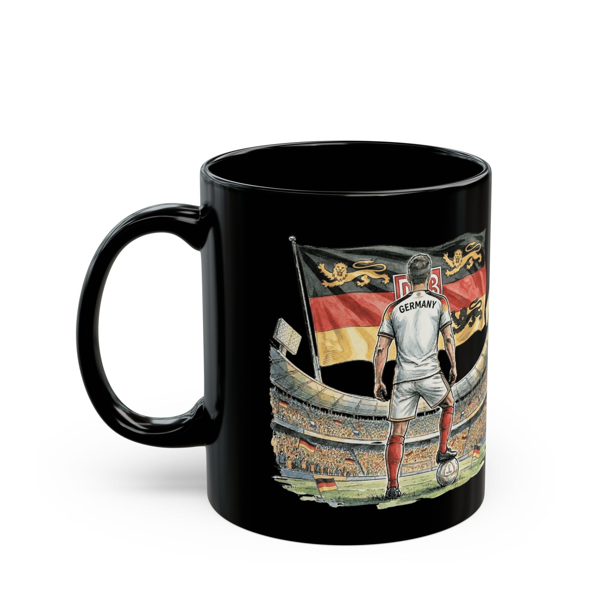 Germany World Cup 2026 Mug | Black Ceramic Cup, Gift for Dad