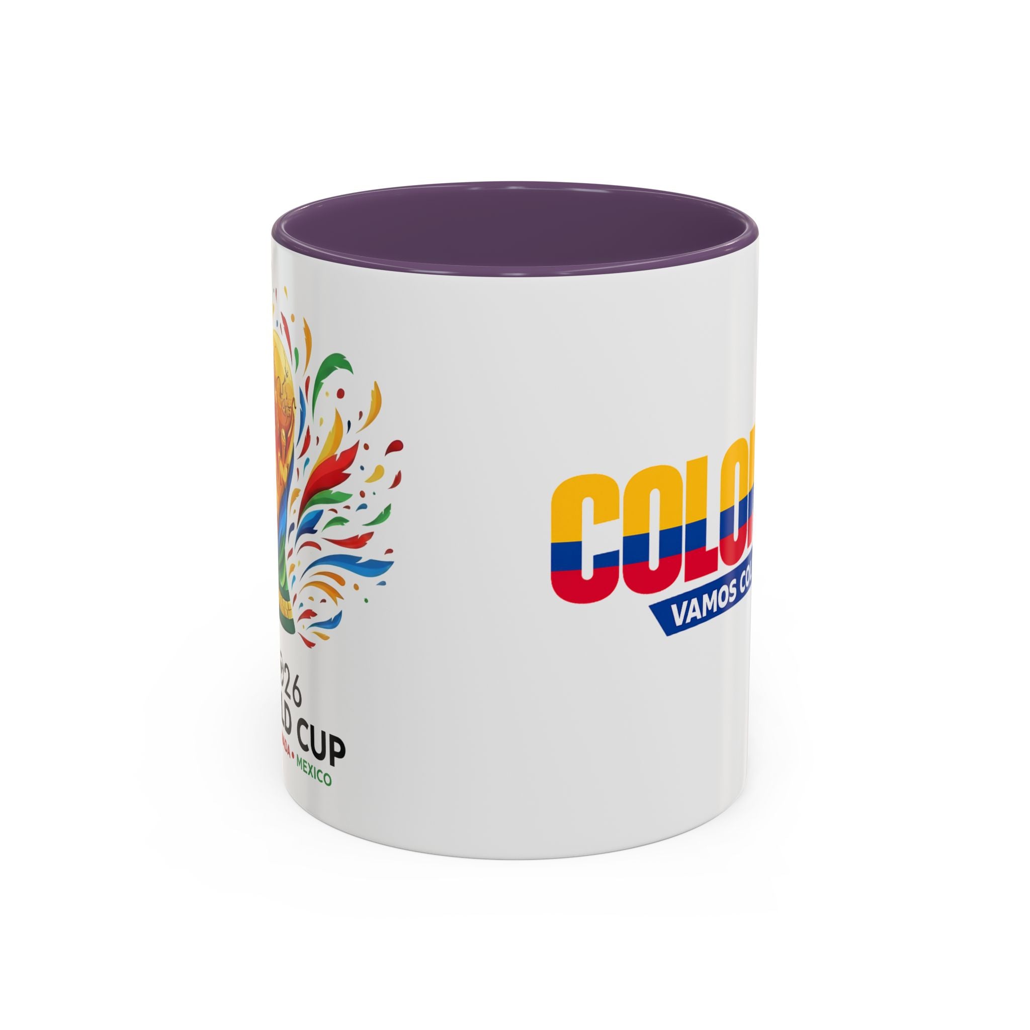 Colombia Vamos Colombia! Accent Coffee Mug | 11oz 15oz ceramic World Cup 2026, Soccer Gift