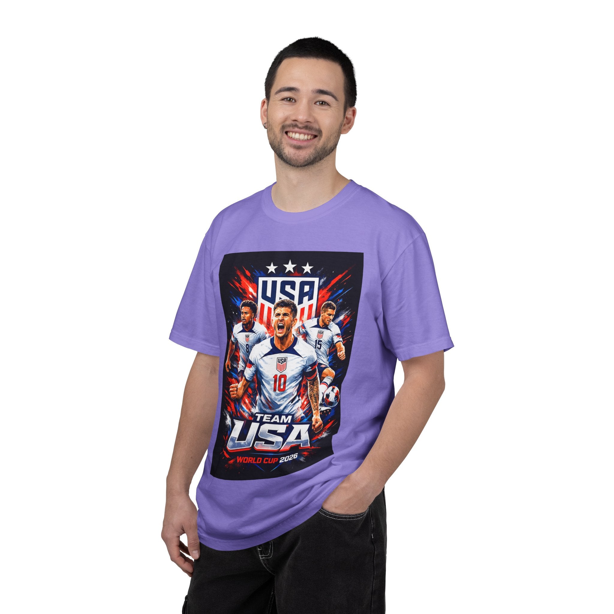 USA Soccer Players Team USA T-Shirt | 2026 World Cup Back Trophy Design, USA Flag, Gift for him, Collectible