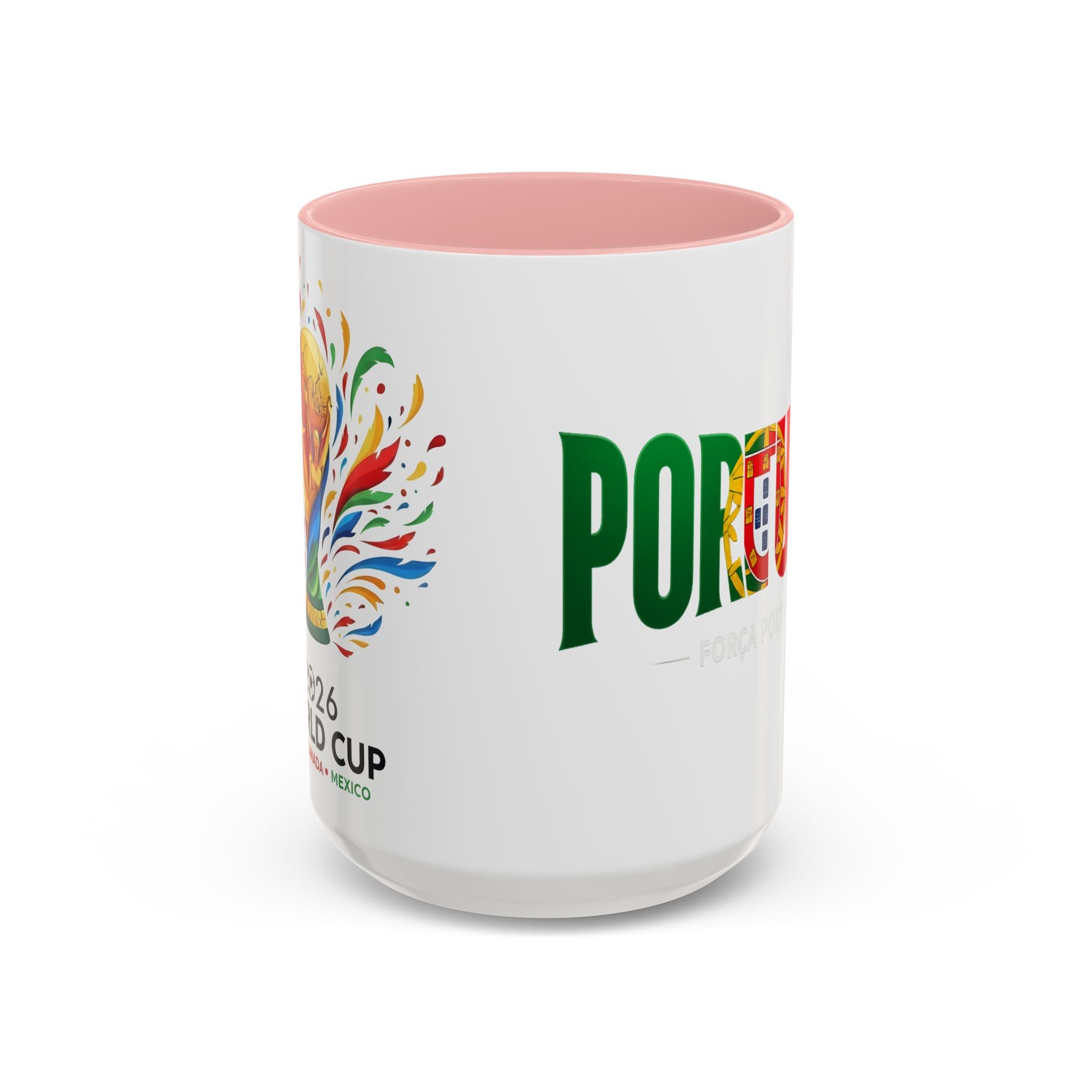 Portugal flag lettering Accent Coffee Mug | Portugal souvenir mug, Soccer World Cup 2026, Gift for Dad